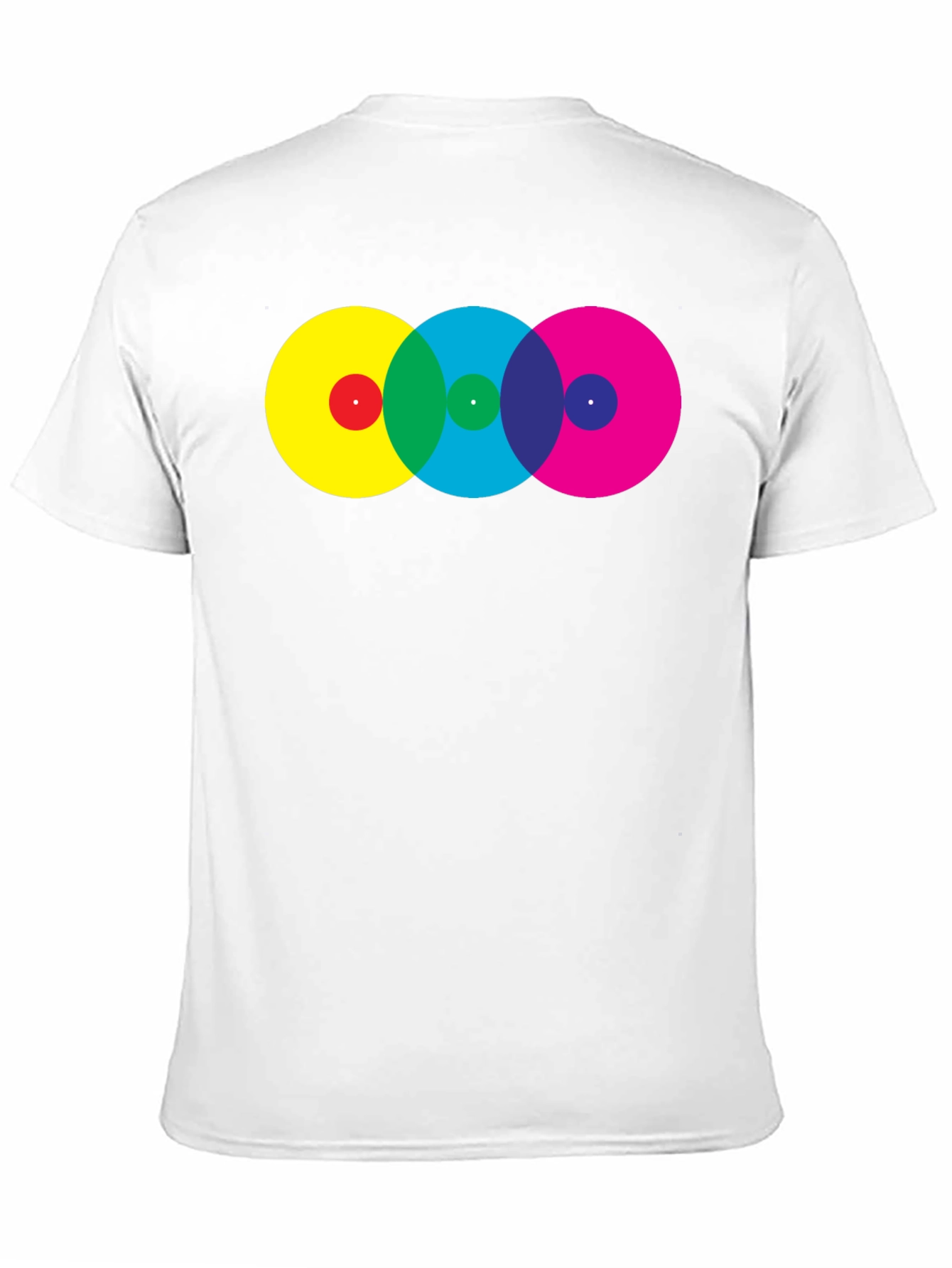 Black Retro Circles T-Shirt - Vivid Colors, Modern Fit view 11