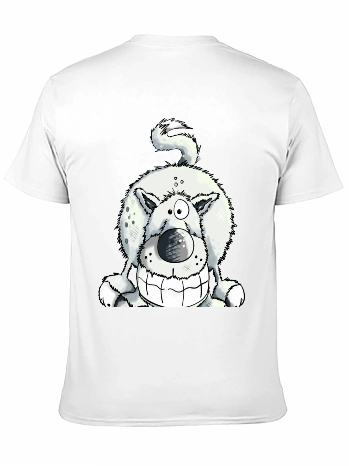 Black Funny Dog Graphic Tee - Black Cotton T-Shirt view 11