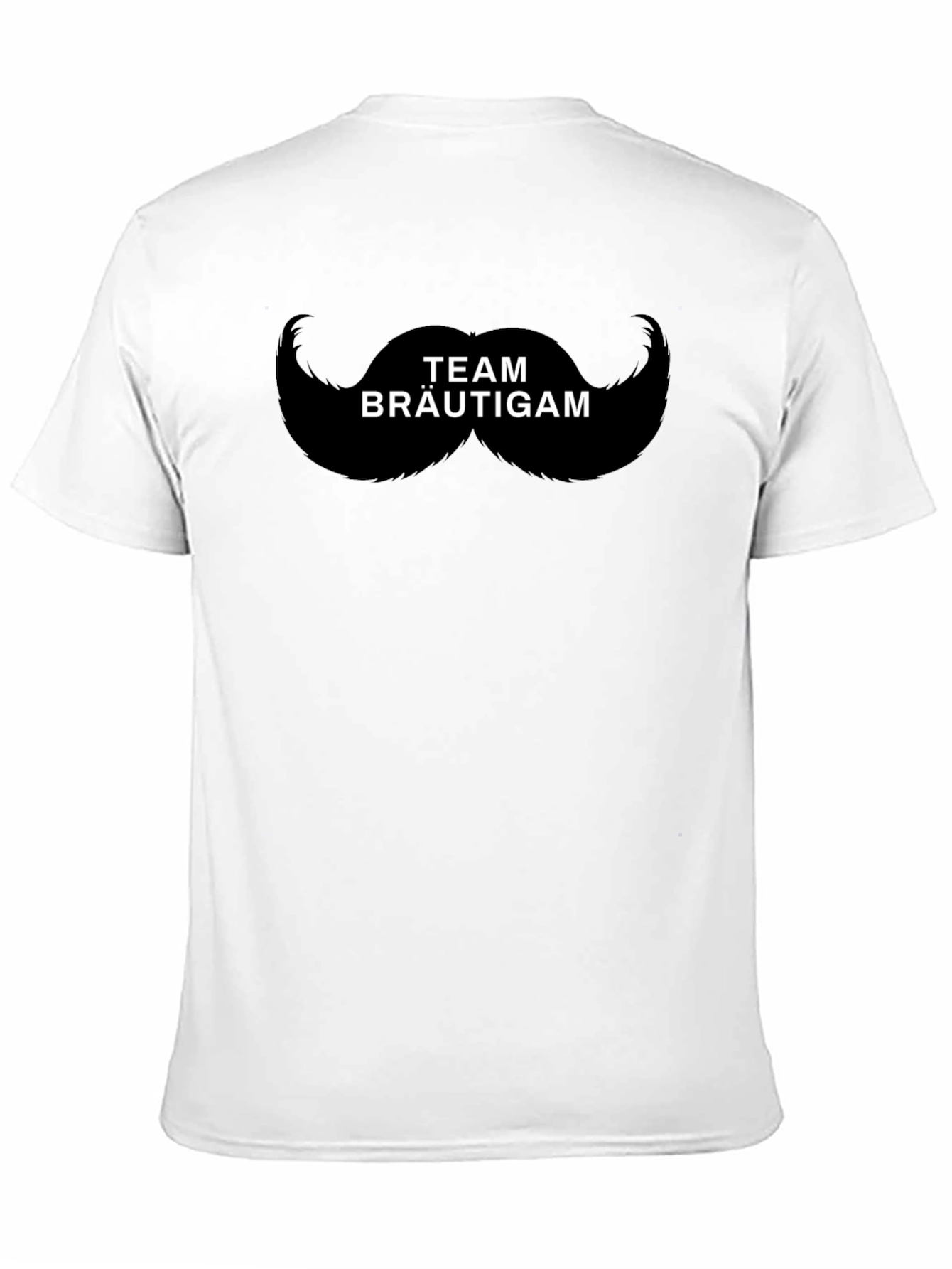 Black Team Bräutigam Mustache Graphic T-Shirt view 11