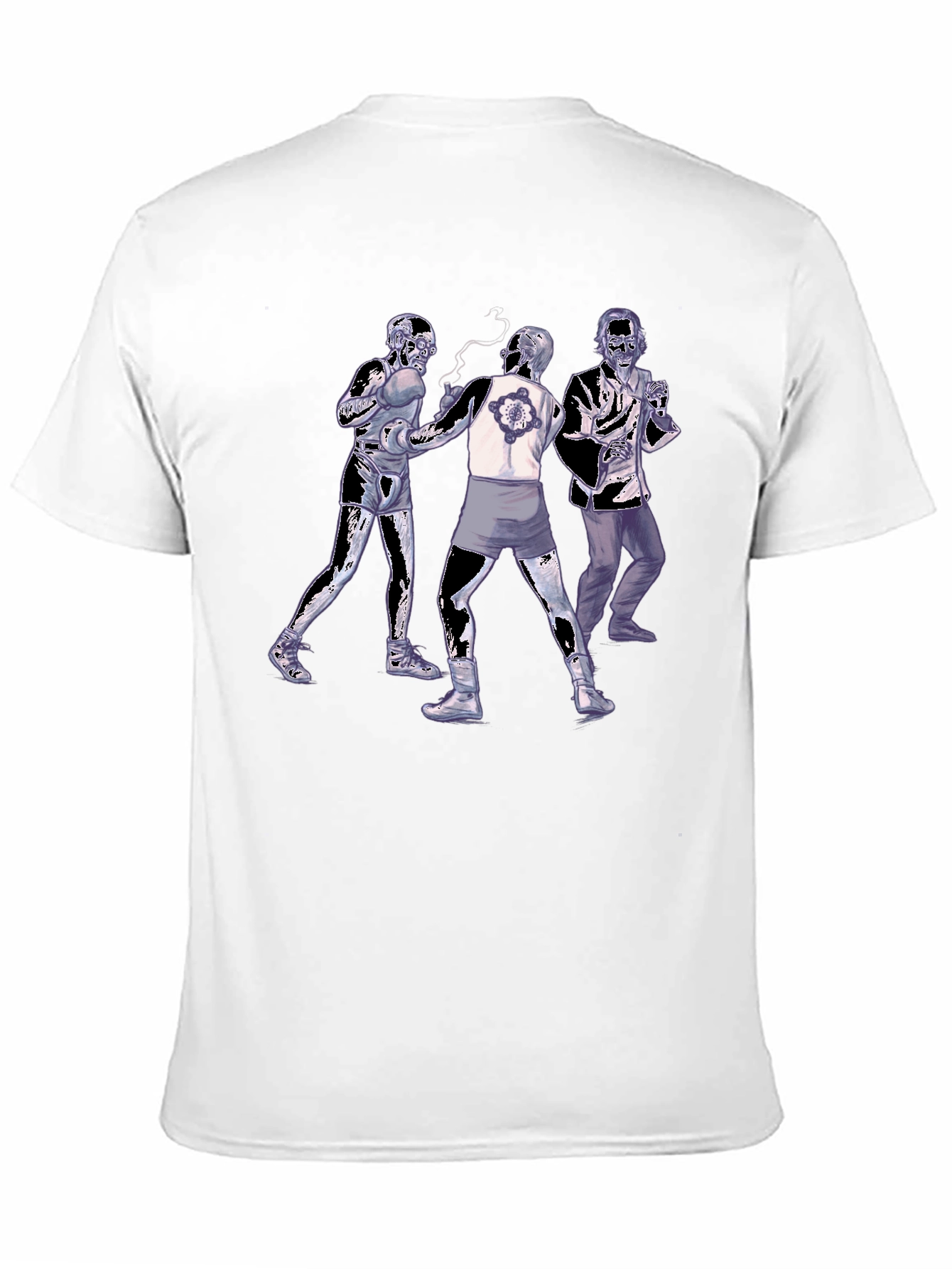 Black Zombie Boxing T-Shirt - Unique Undead Design view 11