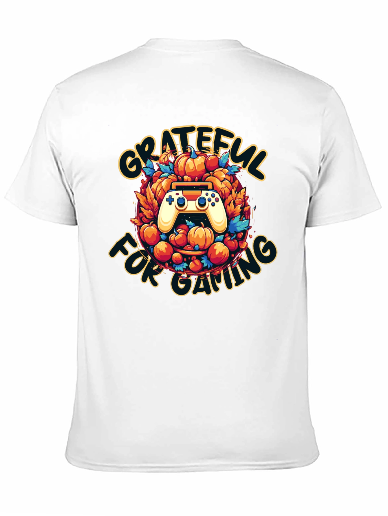 Black Grateful for Gaming T-Shirt - Gamer Thanksgiving Tee view 11