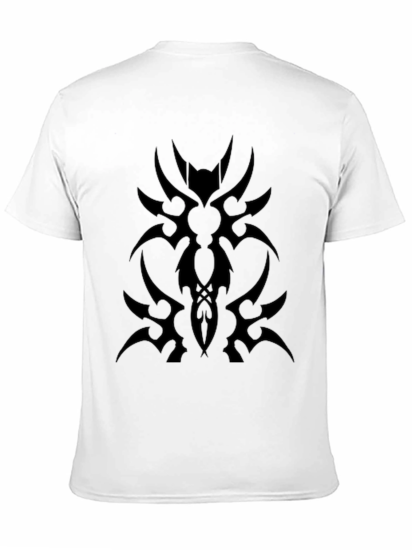Black Tribal Design Black T-Shirt view 11