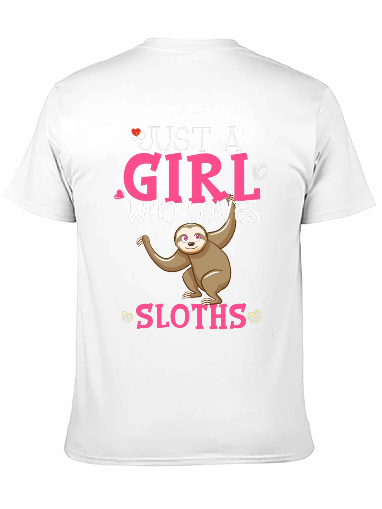 Black Girl Loves Sloths T-Shirt view 11