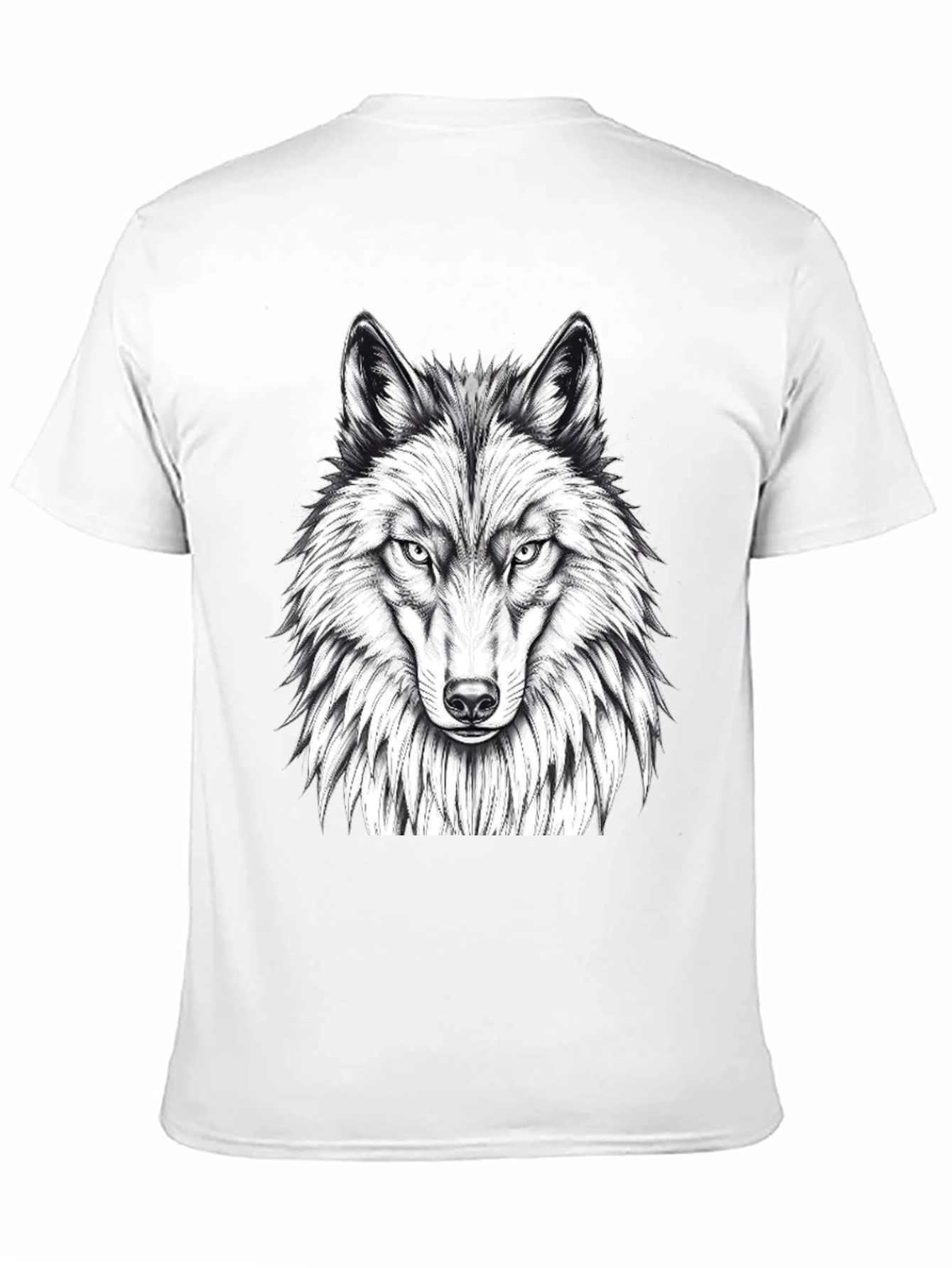 Black Wolf Graphic Tee - Black Crew Neck T-Shirt view 11