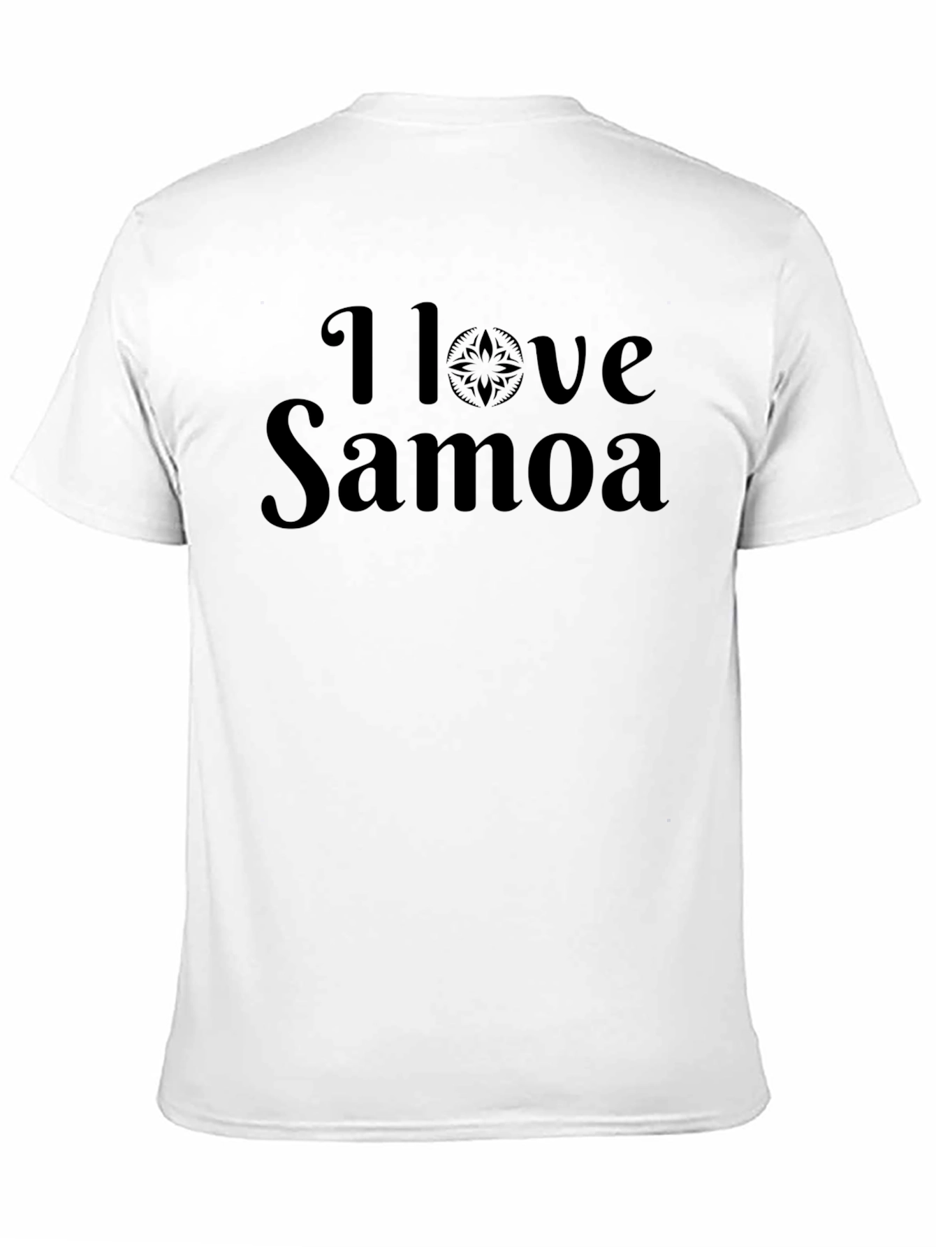 Black I Love Samoa Black T-Shirt view 11