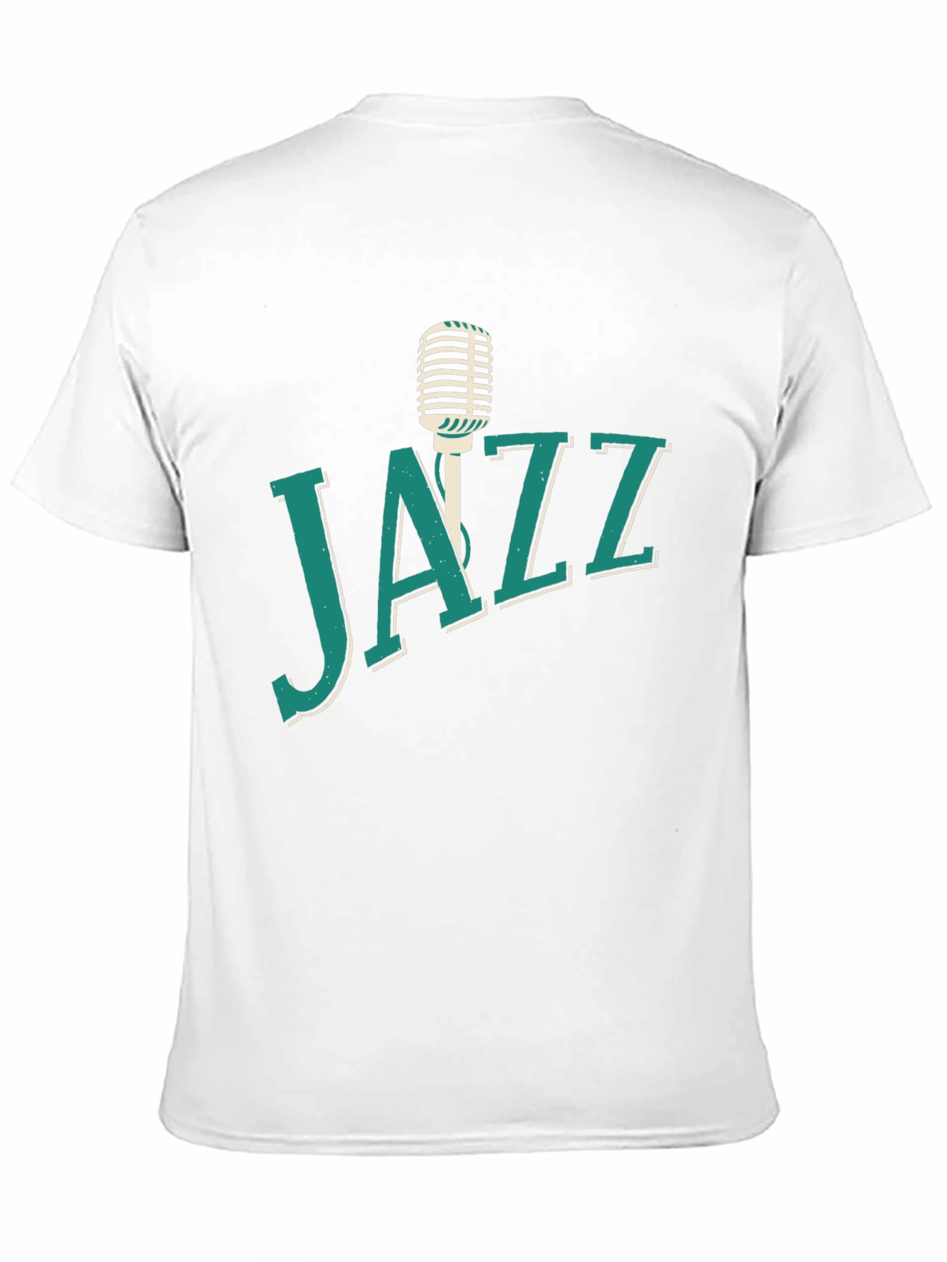 Black Jazz Music T-Shirt, Microphone Graphic view 11