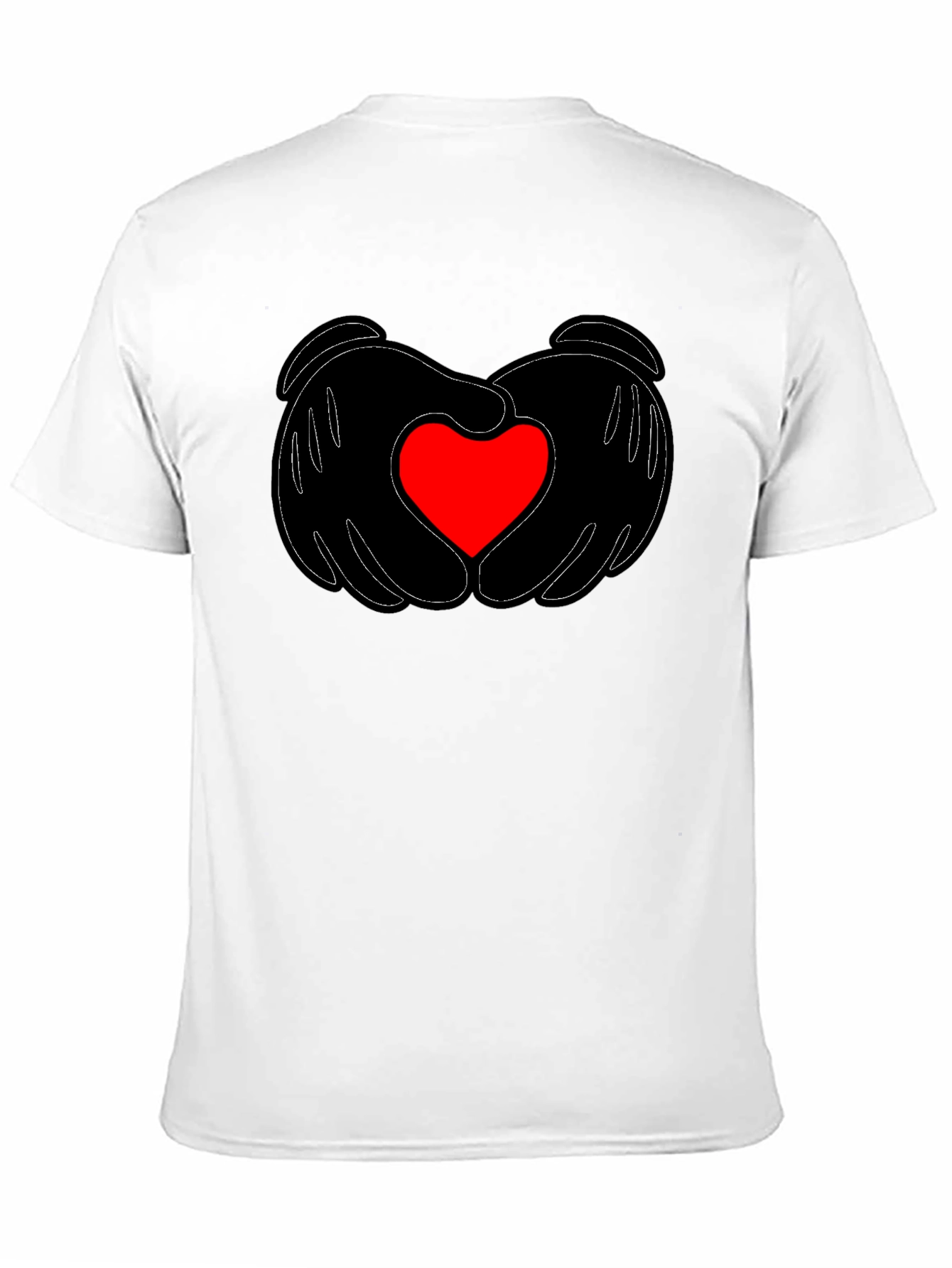 Black Heart Hands Graphic Tee - Stylish Black T-Shirt view 11