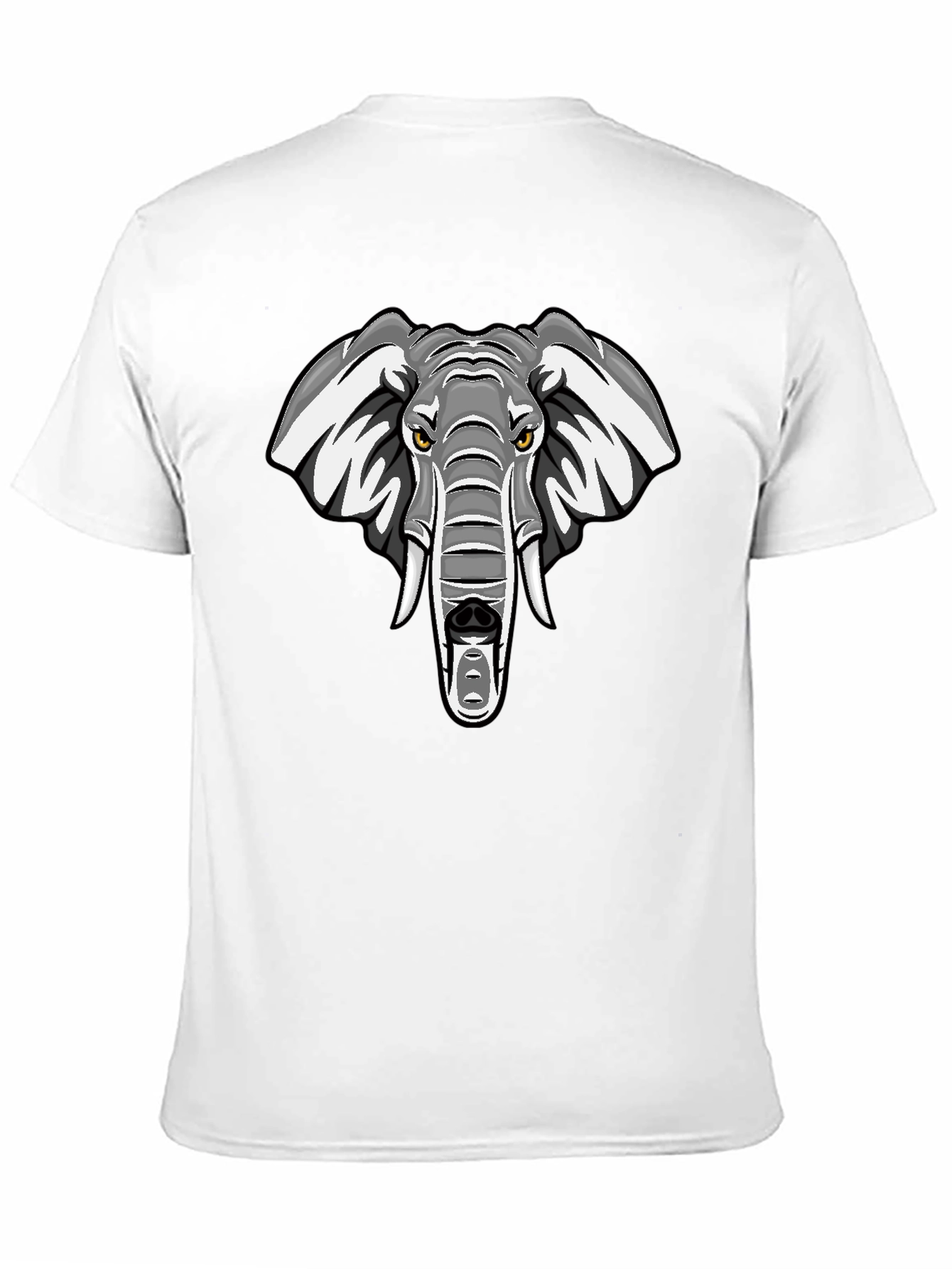 Black Cool Elephant Graphic T-Shirt - Black view 11