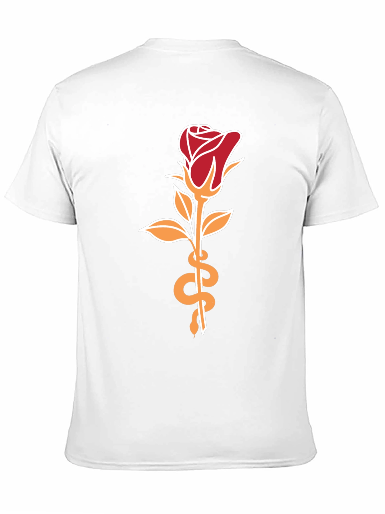 Black Rose & Snake Graphic Tee - Stylish Unisex T-Shirt view 11