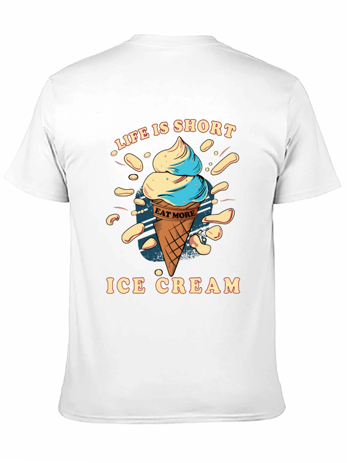 Black Life is Short Eat More Ice Cream T-Shirt view 11