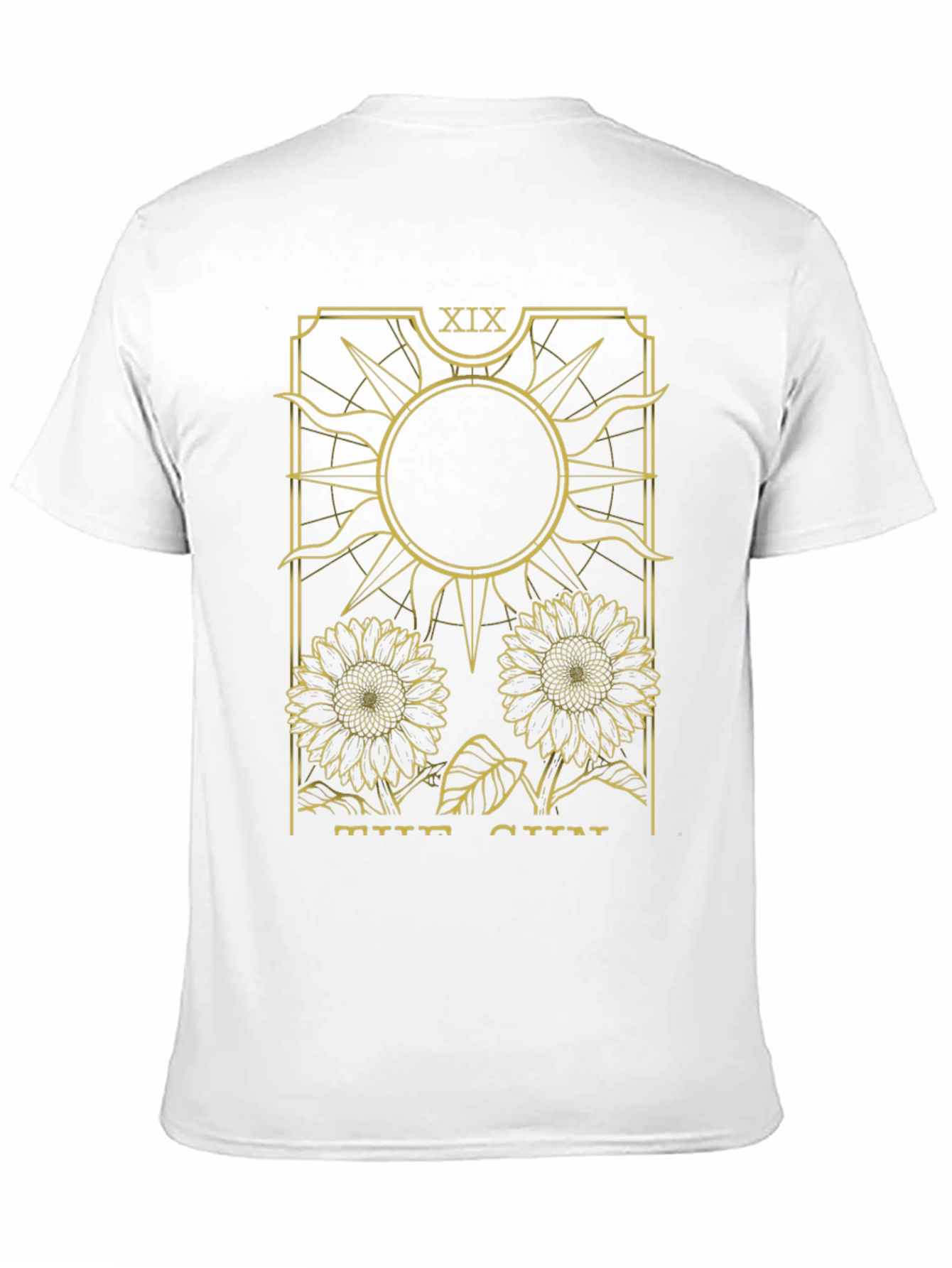 Black The Sun Tarot Card Graphic T-Shirt view 11