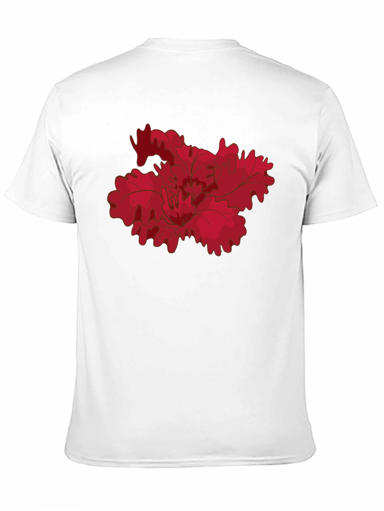 Black Red Floral Graphic Black T-Shirt view 11