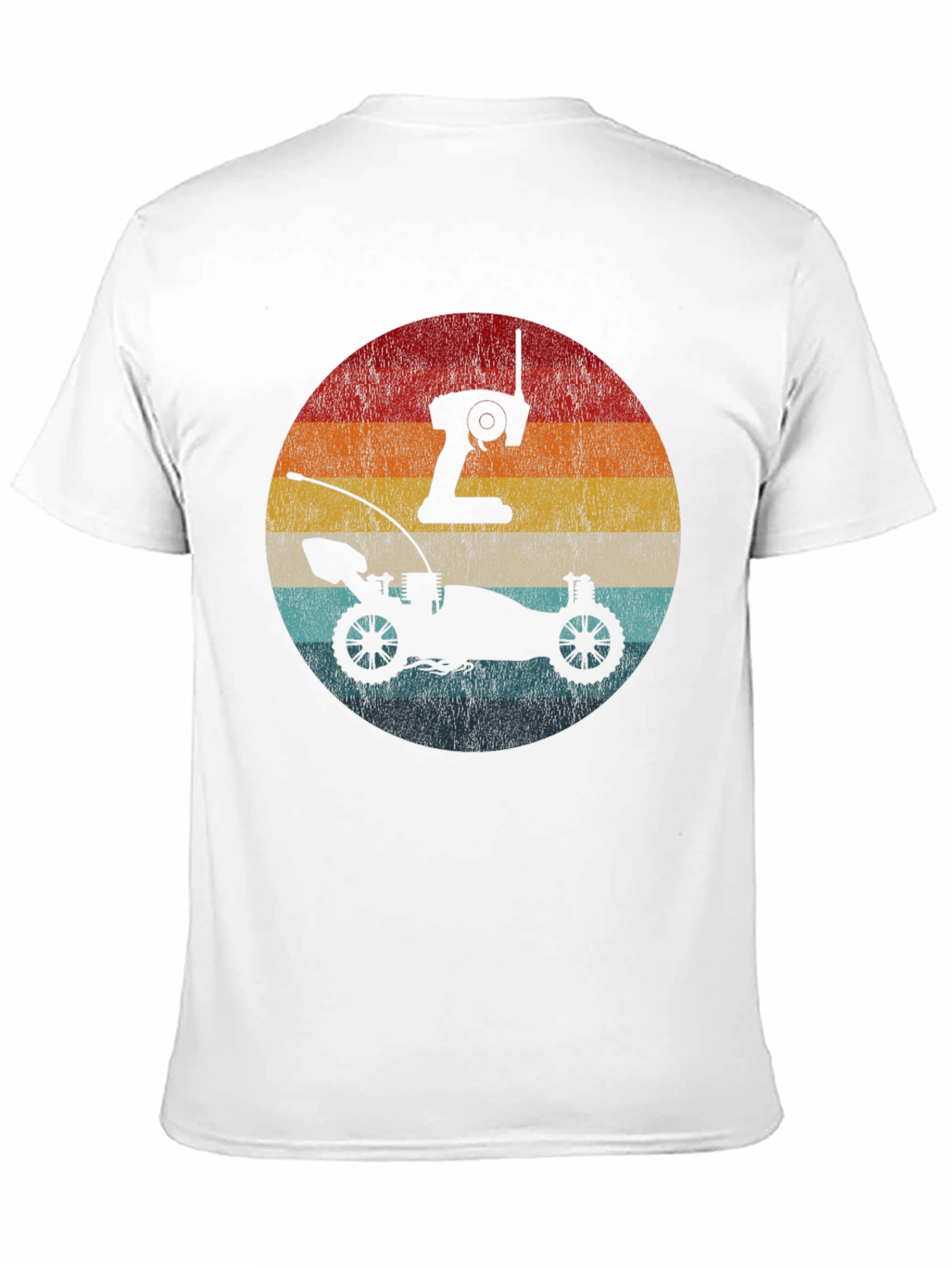 Black Retro RC Car & Remote T-Shirt view 11