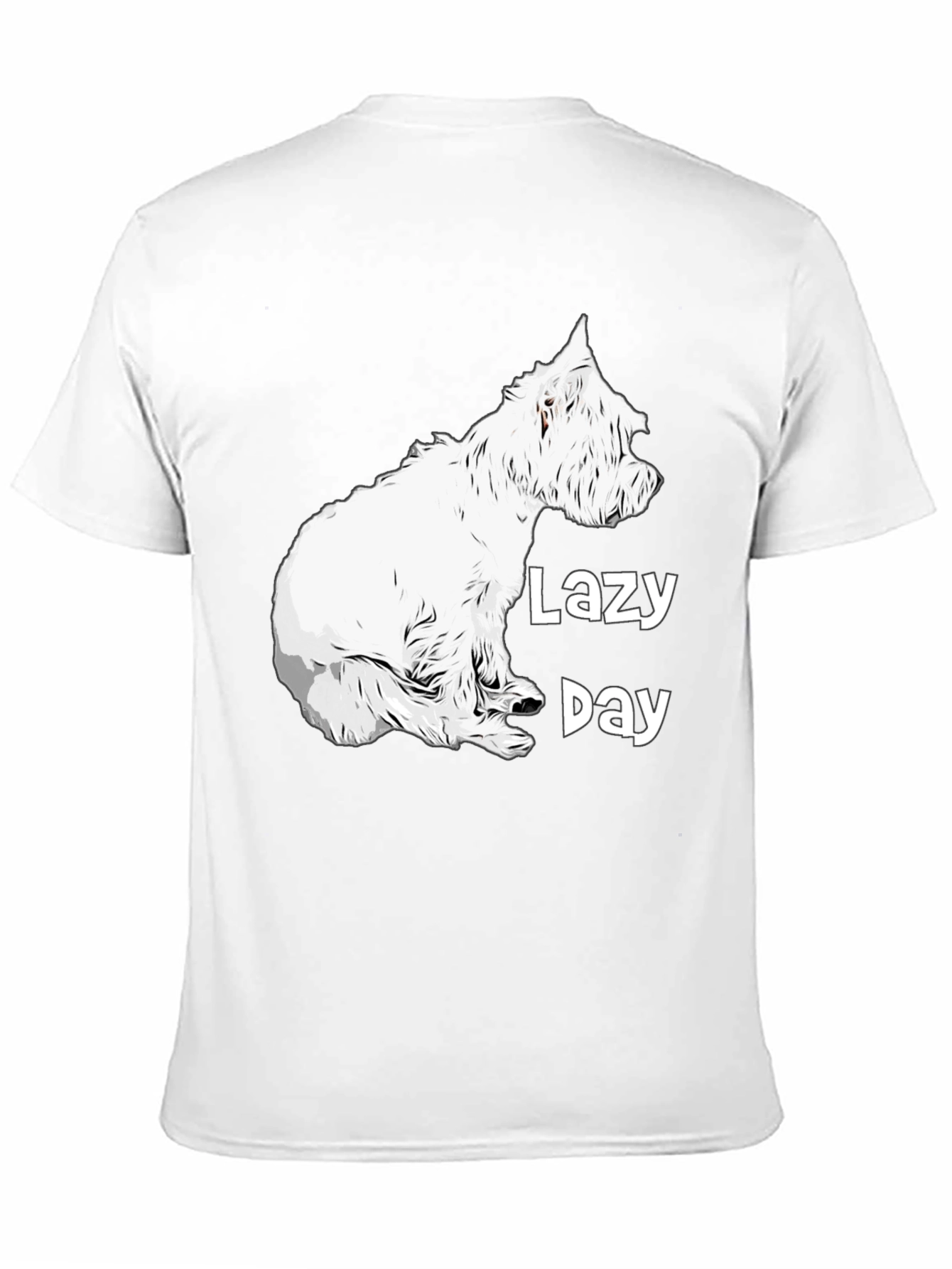 Black Lazy Day Dog Graphic Tee - Comfy Black T-Shirt view 11