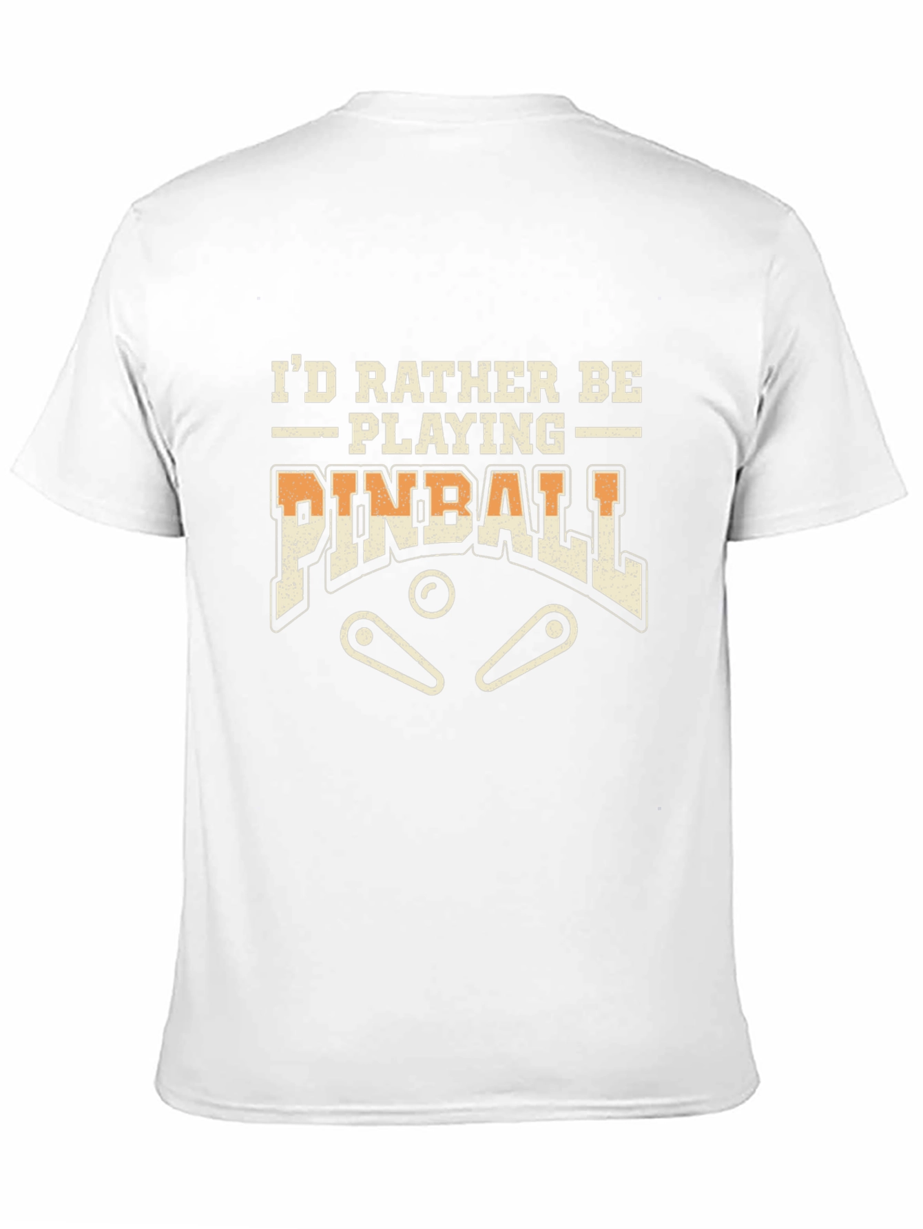 Black I'd Rather Be Playing Pinball T-Shirt view 11