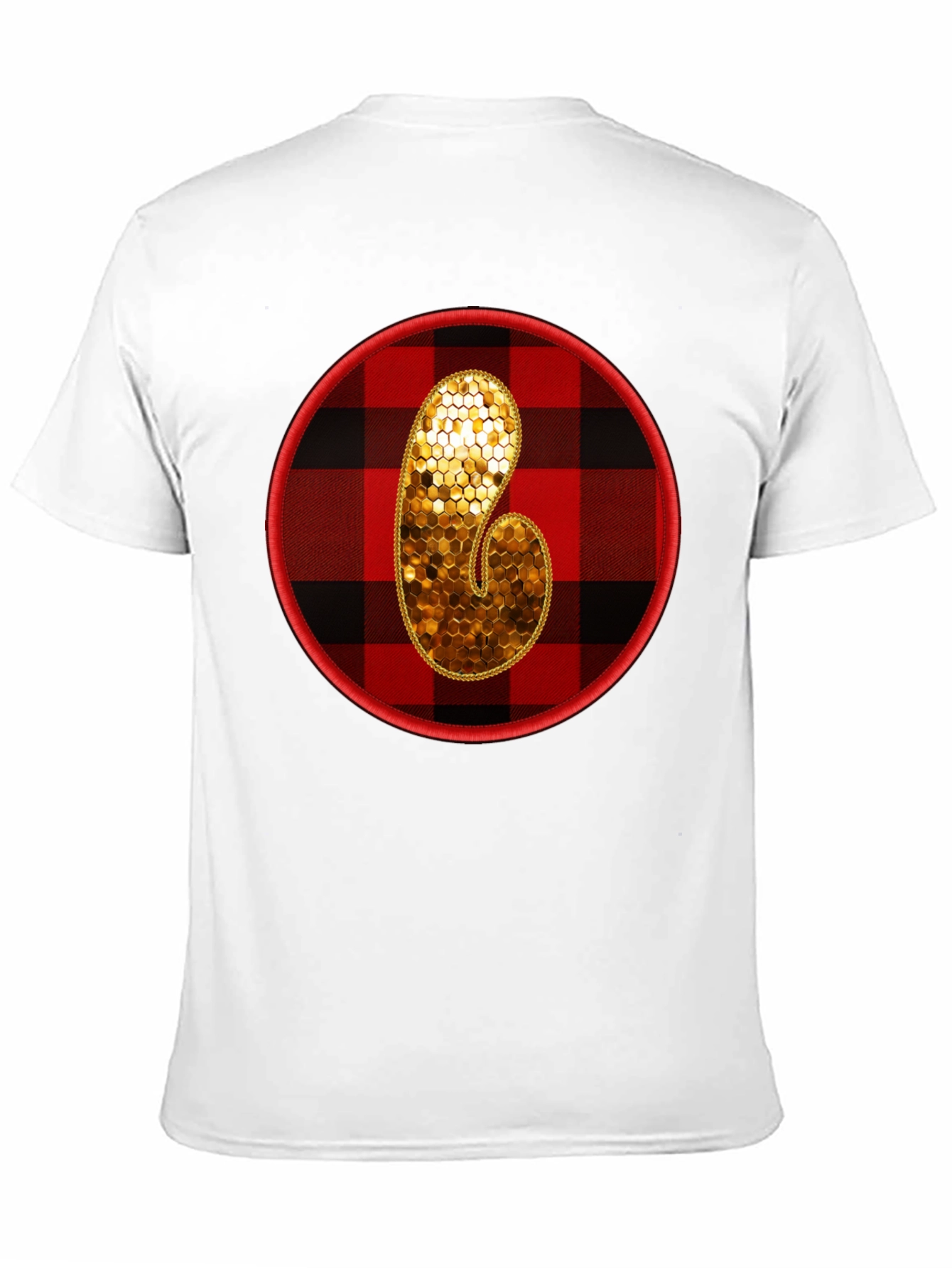 Black Plaid Initial T-Shirt view 11