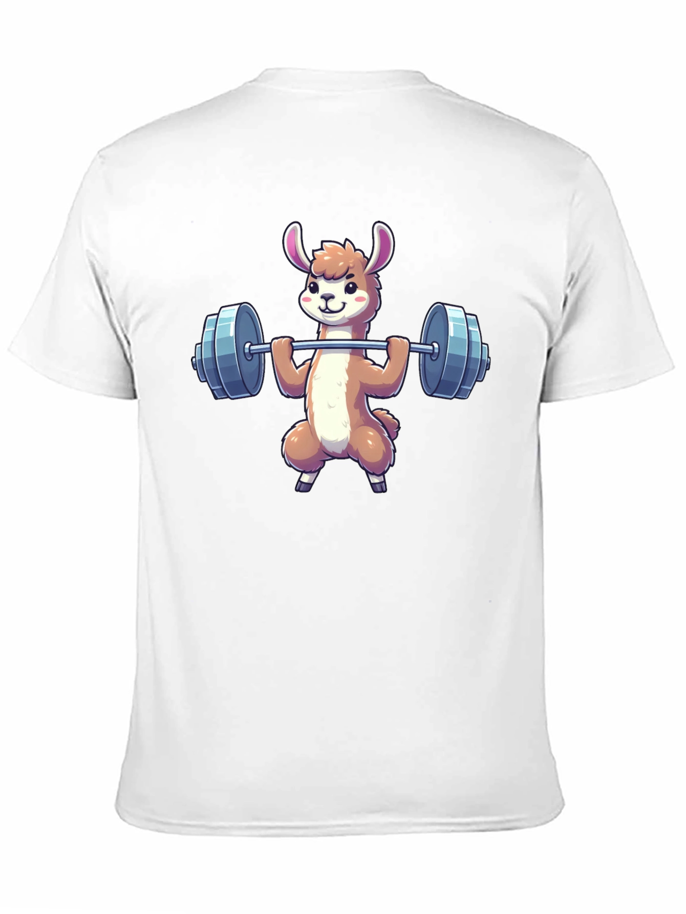 Black Llama Lifting Weights Graphic T-Shirt view 11