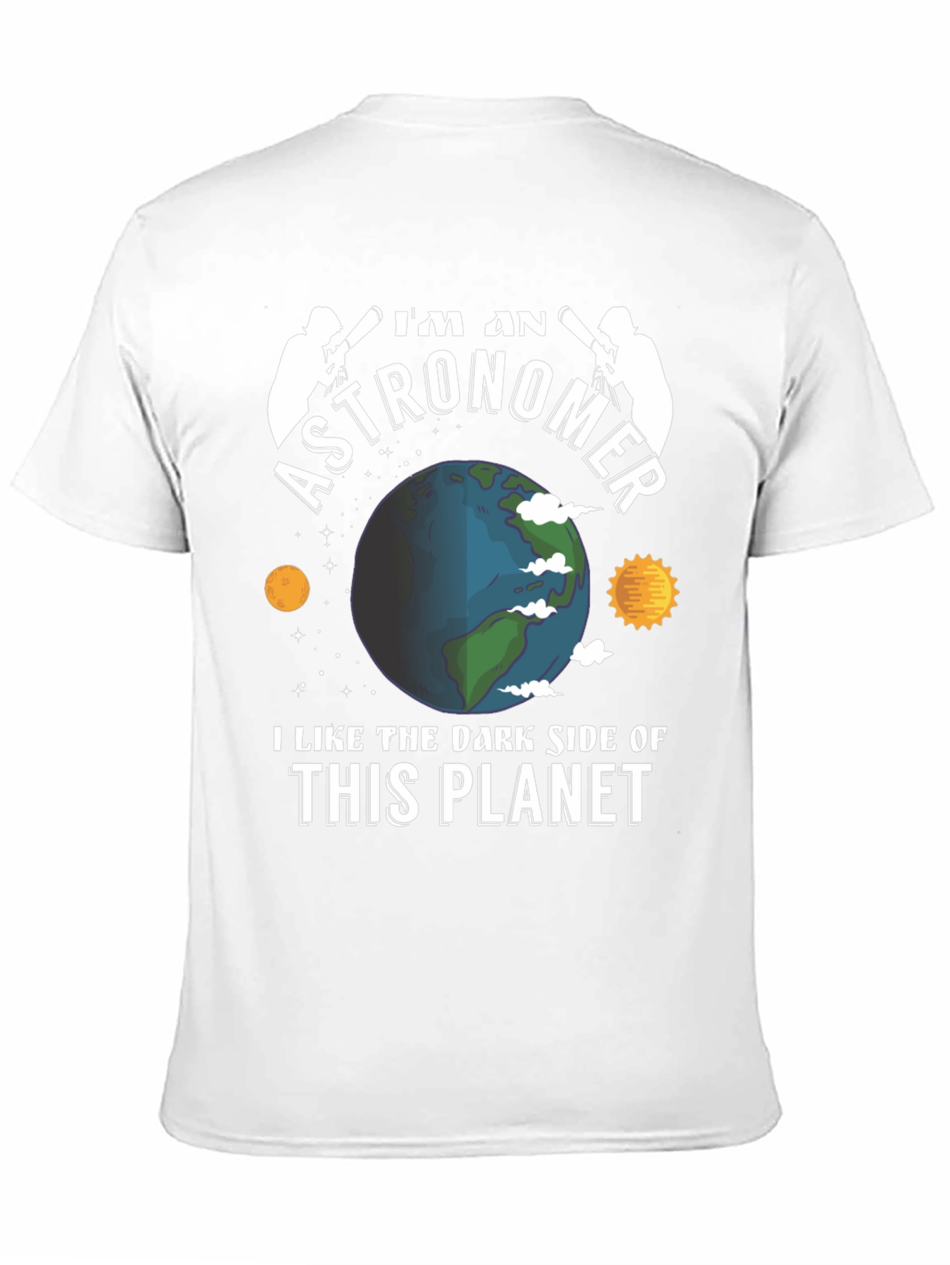 Black I'm An Astronomer T-Shirt - Dark Side Planet Tee view 11