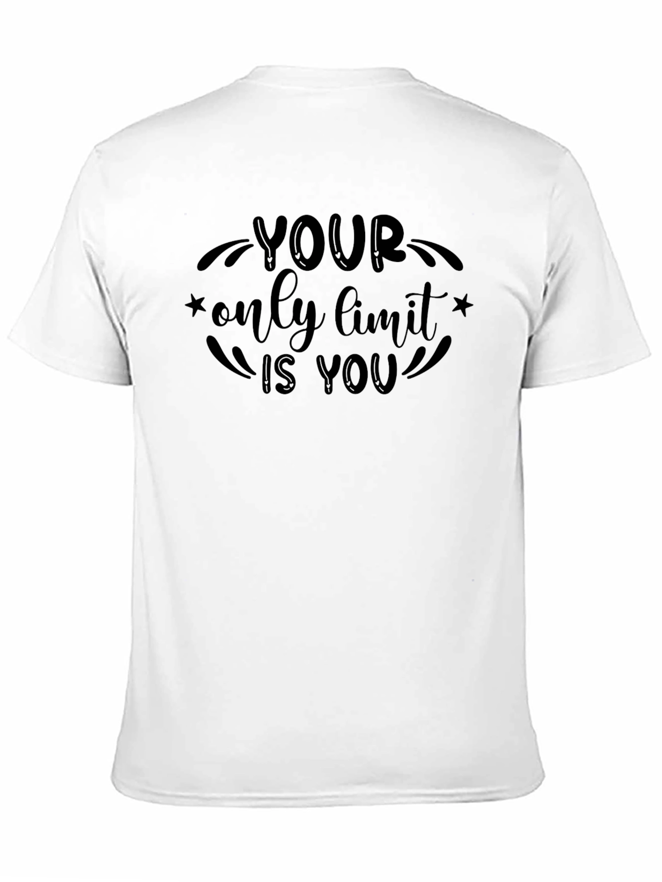 Black Your Only Limit Is You - Motivational T-Shirt view 11