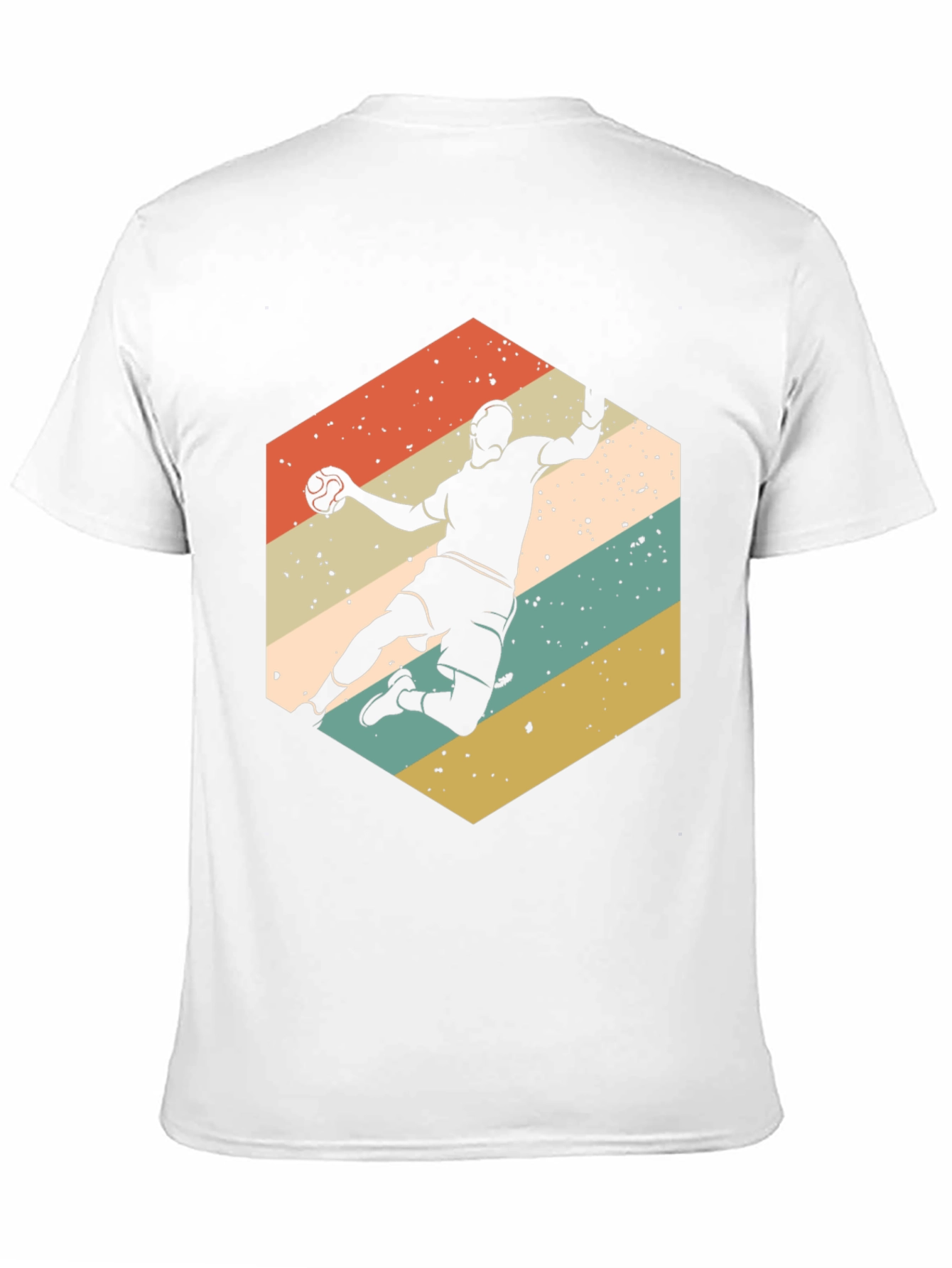 Black Vintage Handball Player T-Shirt view 11