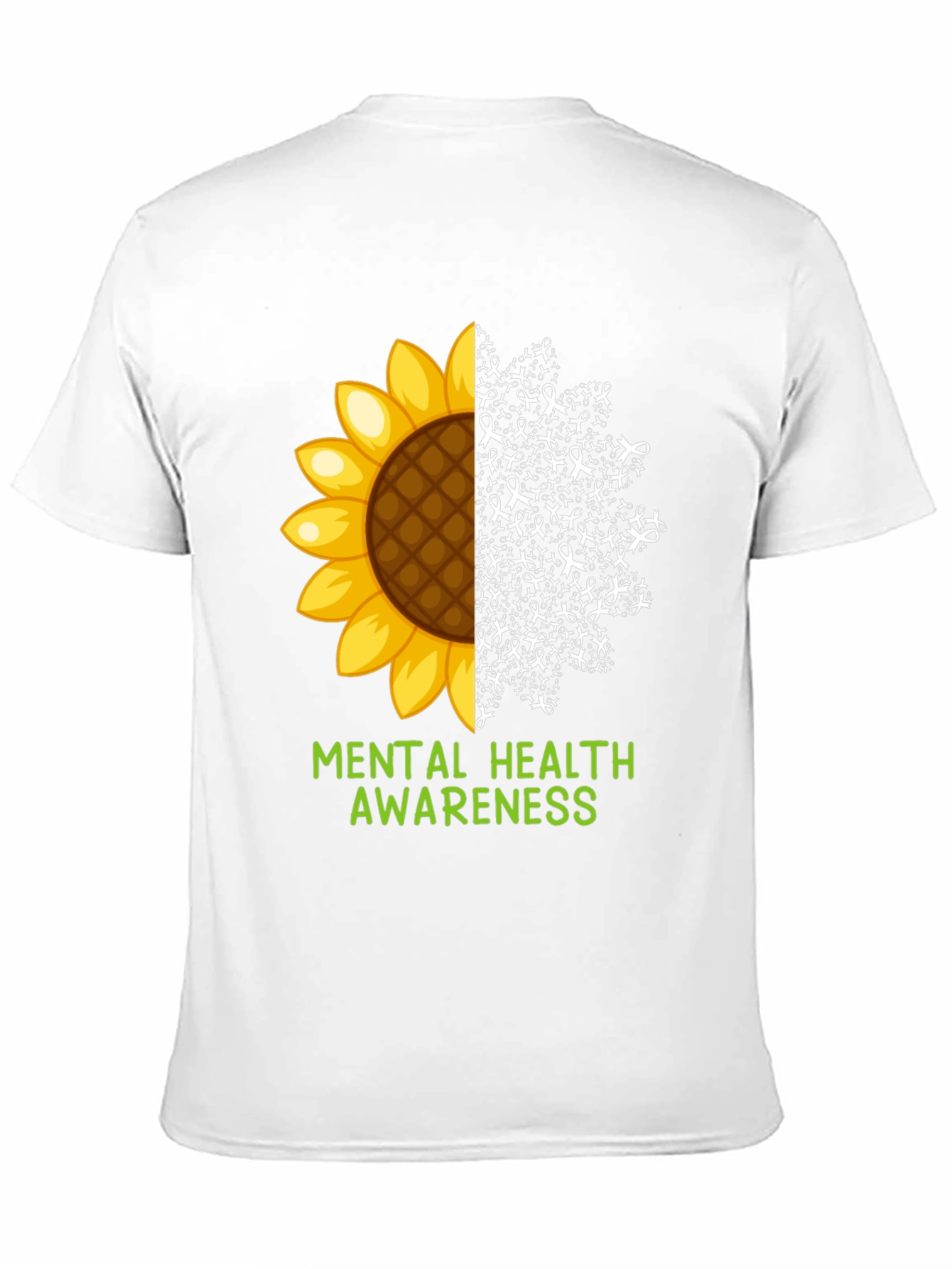 Black Mental Health Awareness Sunflower T-Shirt view 11