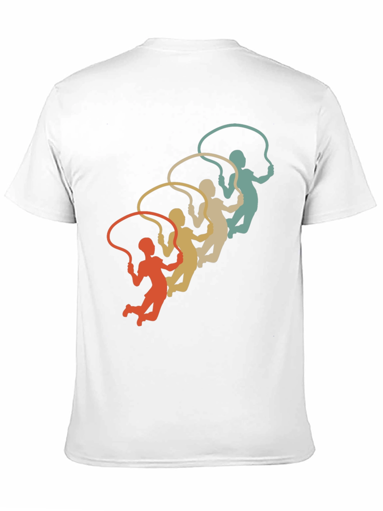 Black Retro Jumping Rope Silhouette Graphic Tee view 11