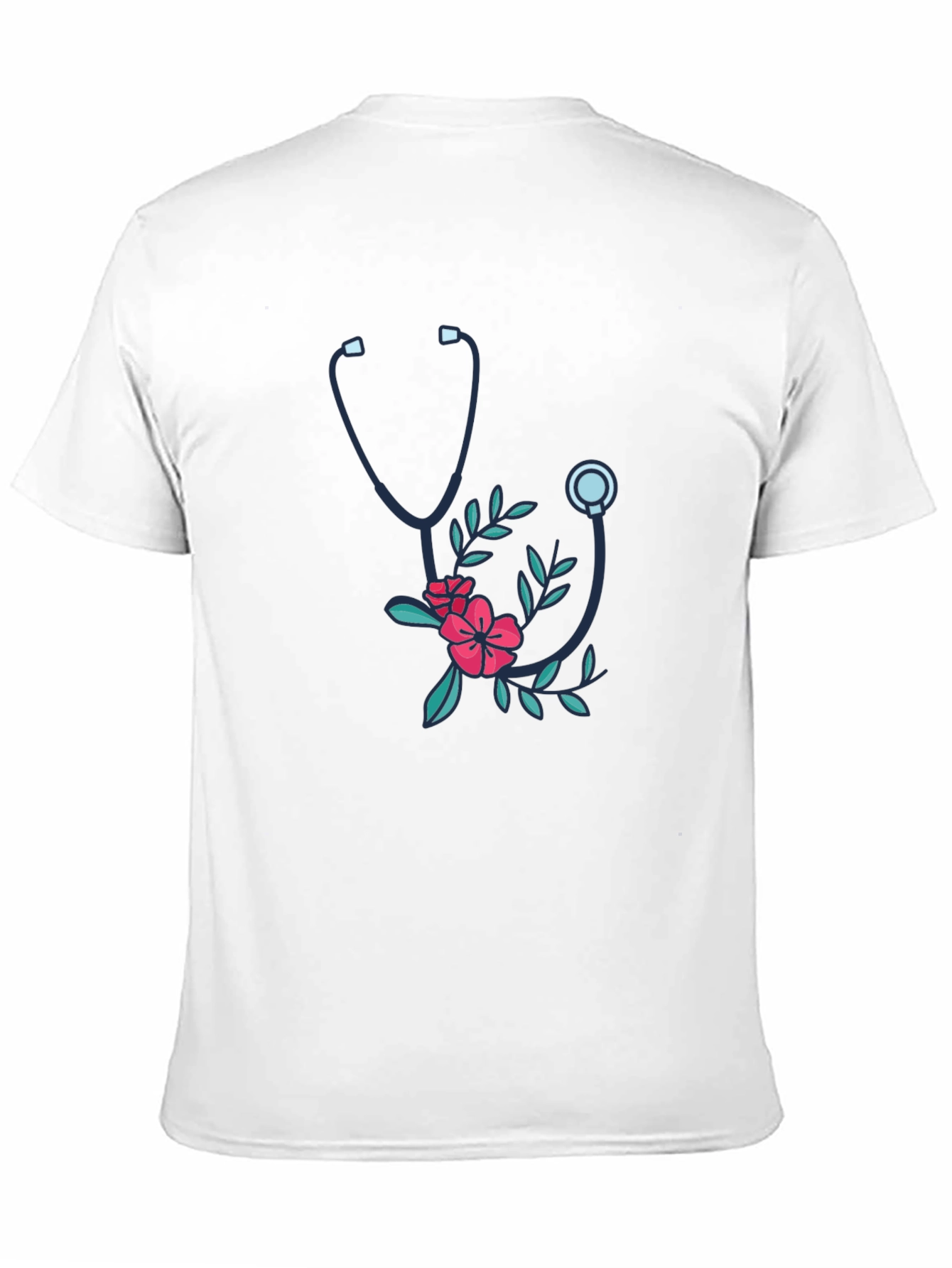 Black Floral Stethoscope Graphic Tee - Medical Love! view 11