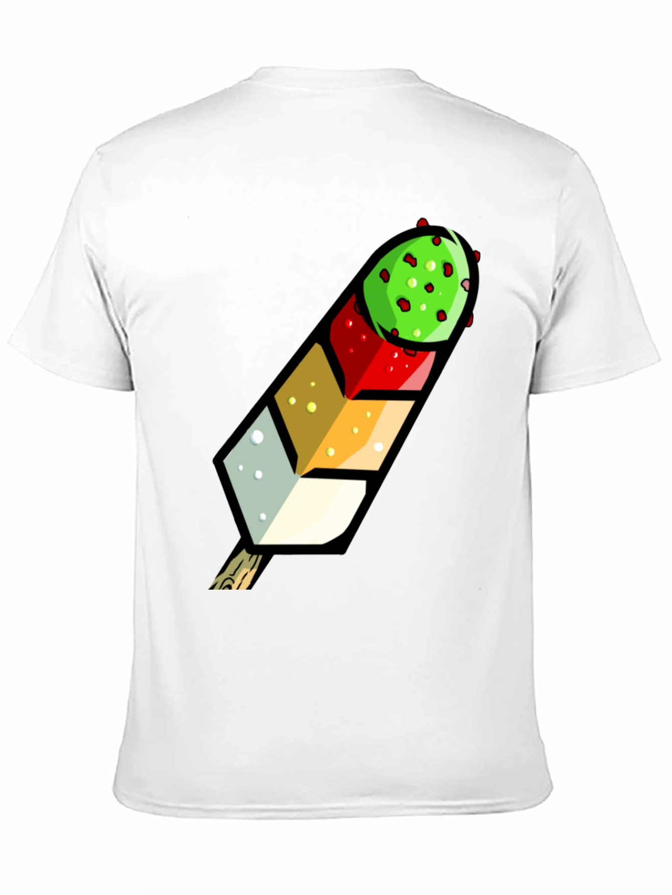 Black Funky Fruit Pop T-Shirt - Unique Colorful Design view 11