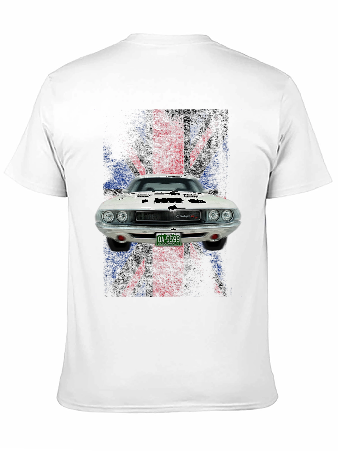 Black Vintage Muscle Car T-Shirt view 11