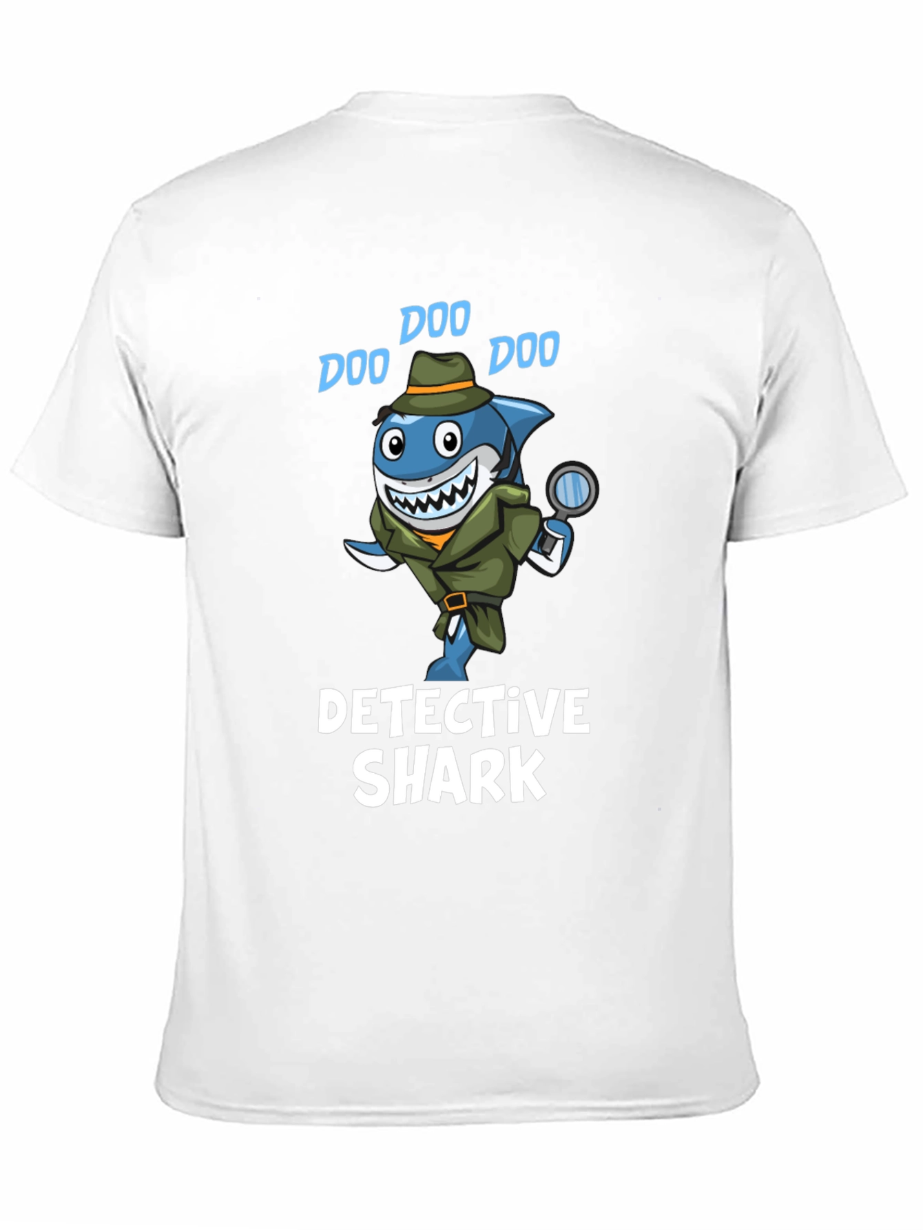 Black Detective Shark T-Shirt - Doo Doo! view 11