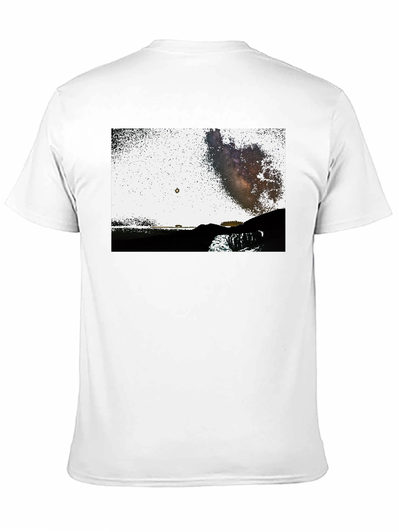 Black Black Graphic Tee - Night Sky Scene view 11