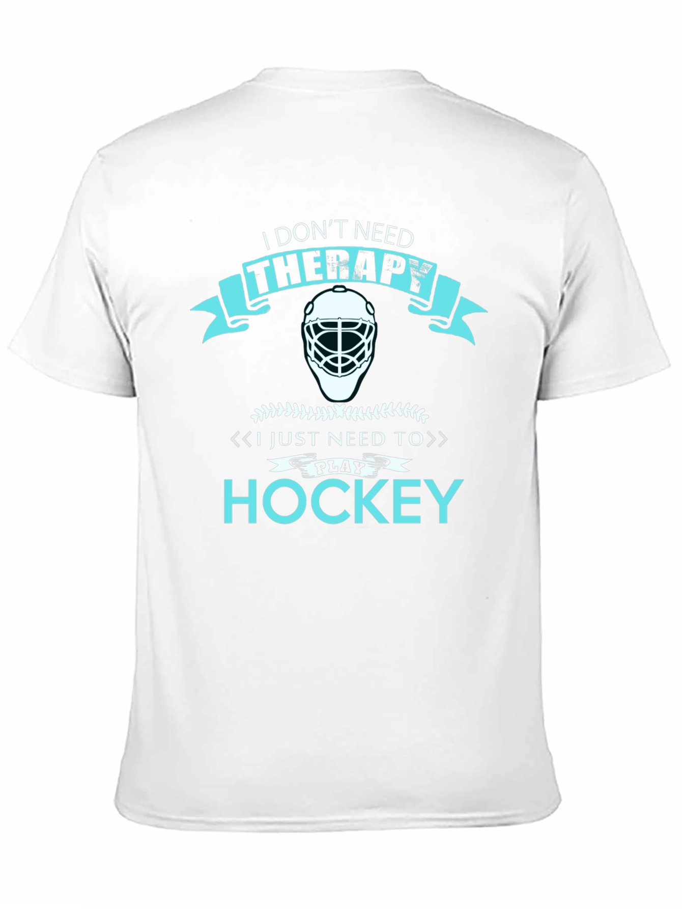 Black I Don't Need Therapy Hockey T-Shirt view 11