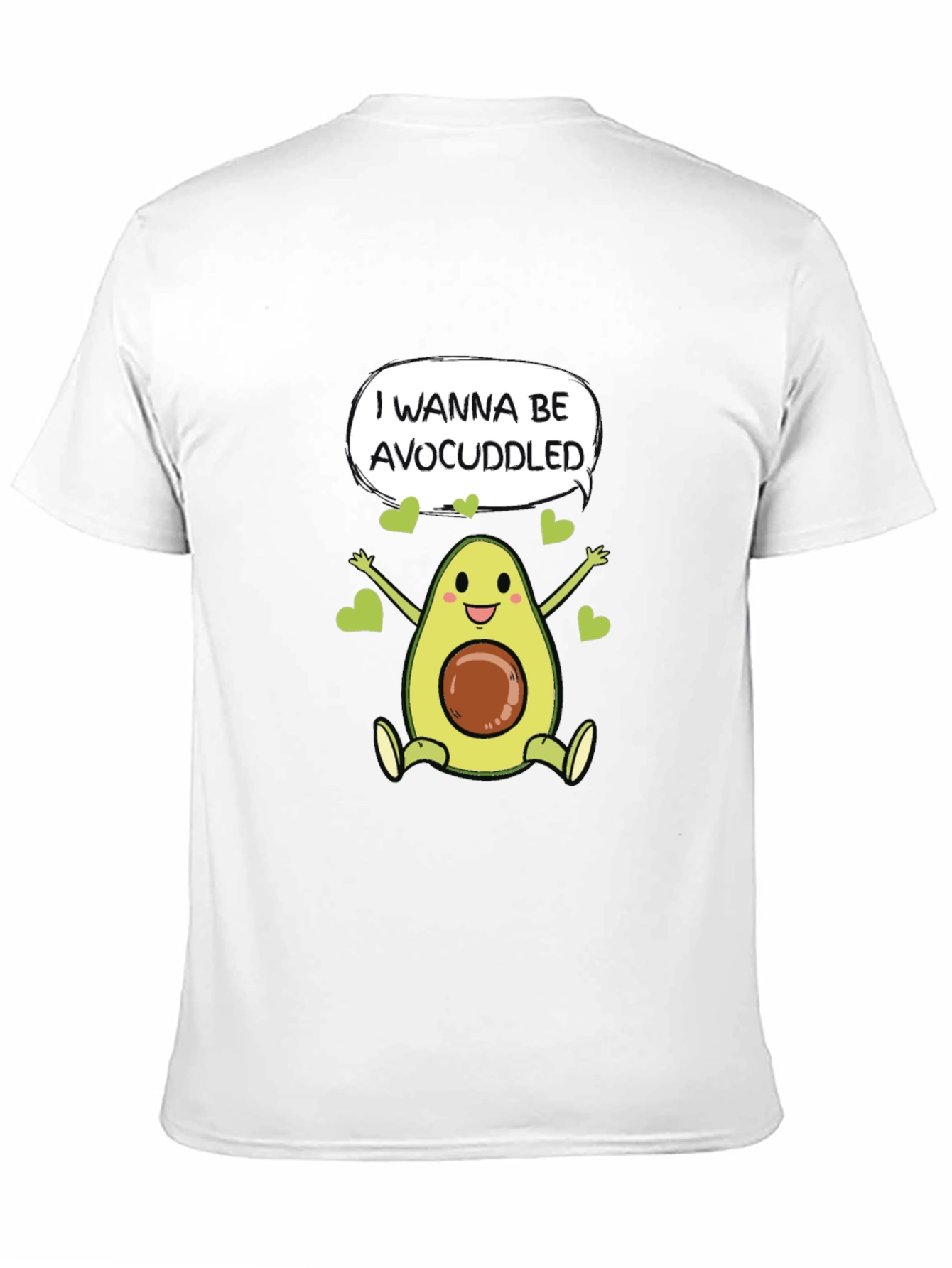 Black Avocuddled T-Shirt - Funny Avocado Graphic Tee view 11