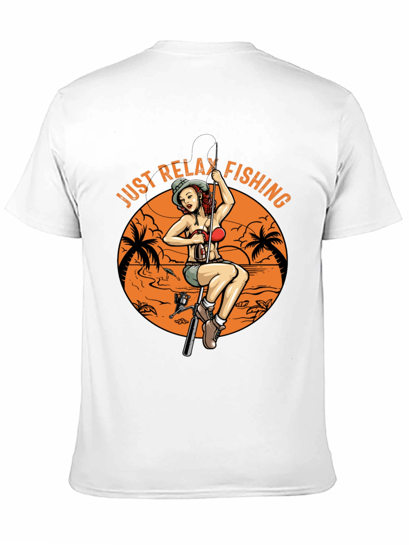 Black Just Relax Fishing Graphic Tee - Black view 11