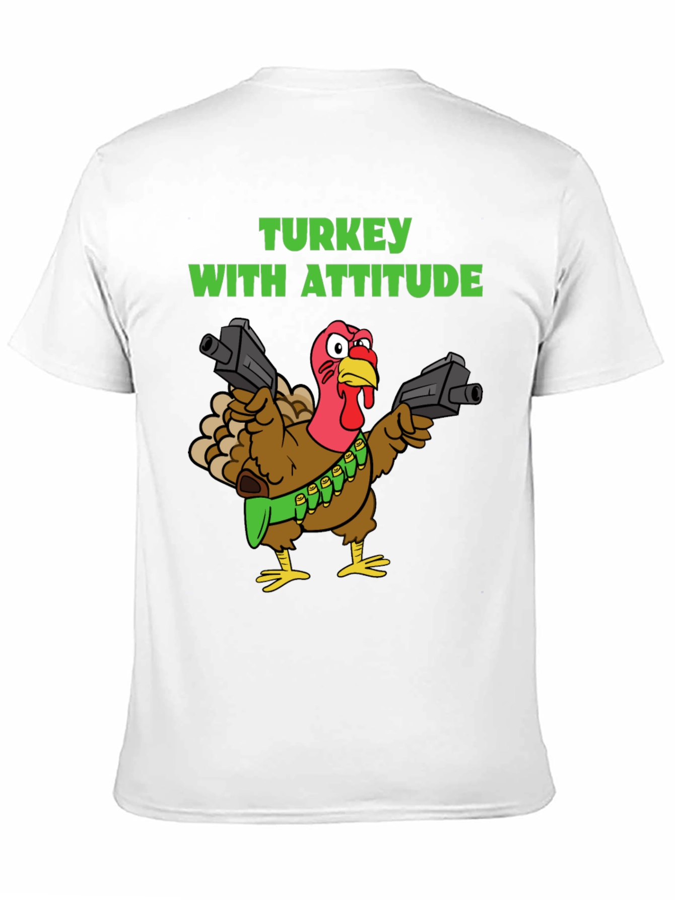 Black Turkey With Attitude Graphic T-Shirt view 11