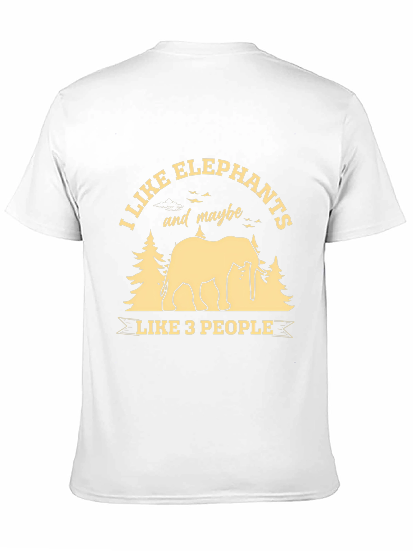 Black Elephant Lover T-Shirt: I Like Elephants & Maybe 3 People view 11
