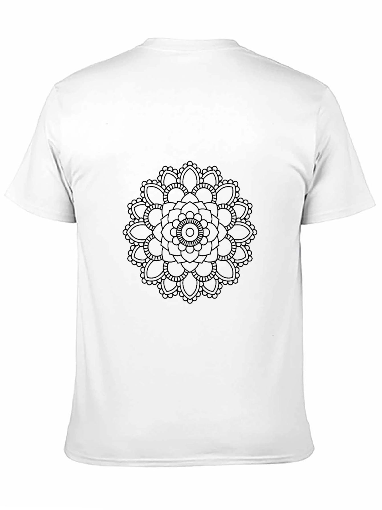 Black Men's Black Mandala Graphic T-Shirt view 11