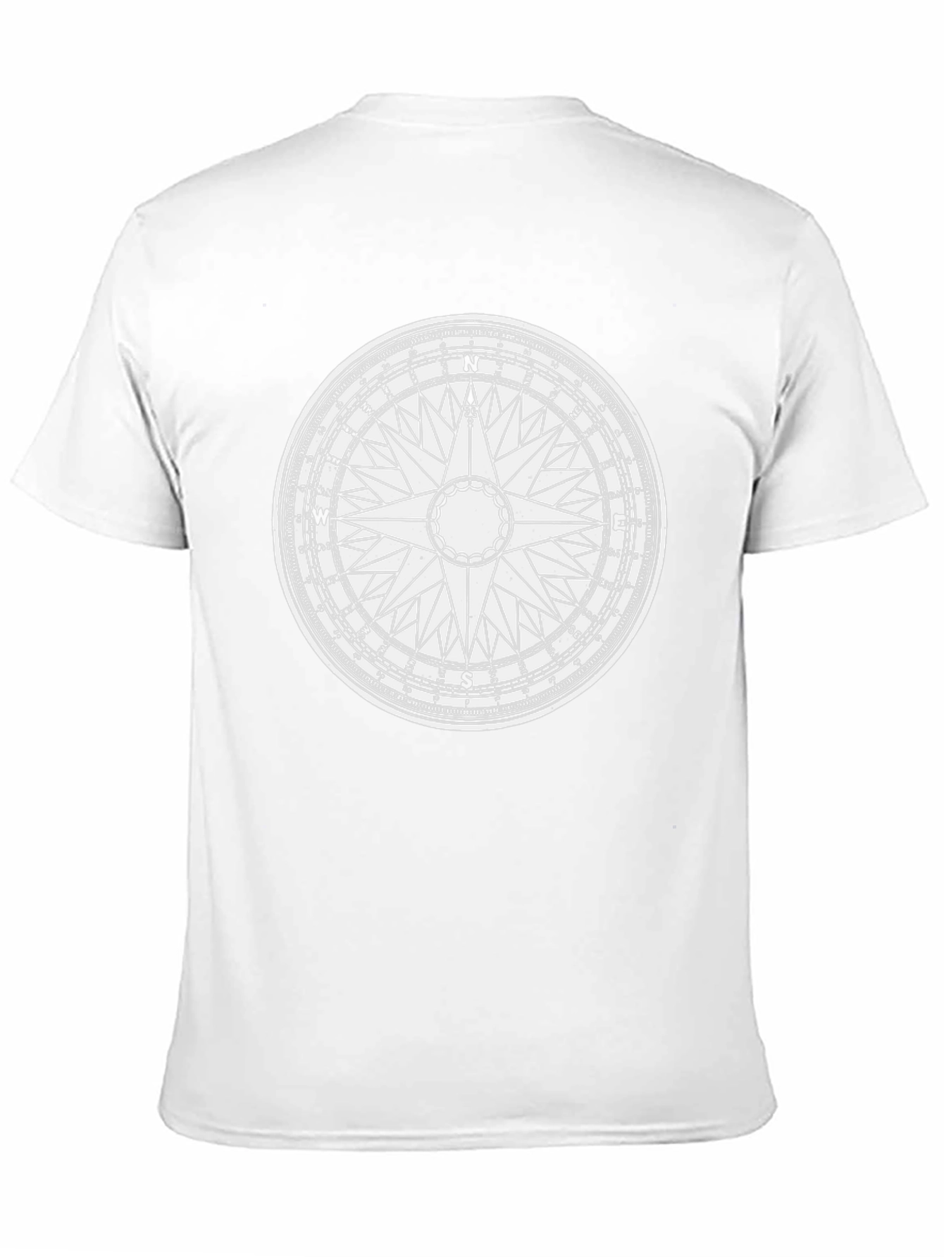 Black Nautical Compass Graphic T-Shirt - Black view 11