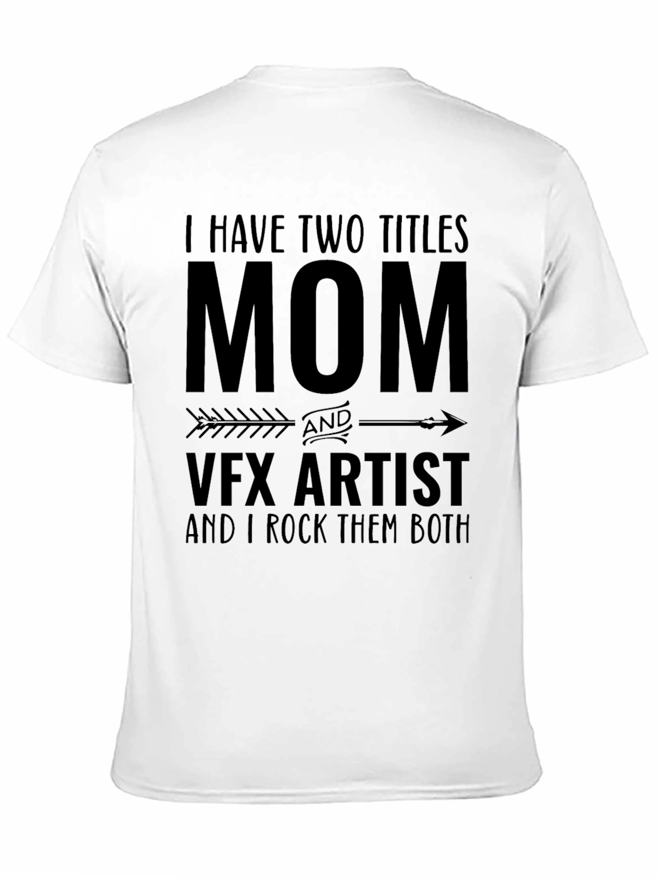 Black Mom & VFX Artist T-Shirt - I Rock Them Both! view 11
