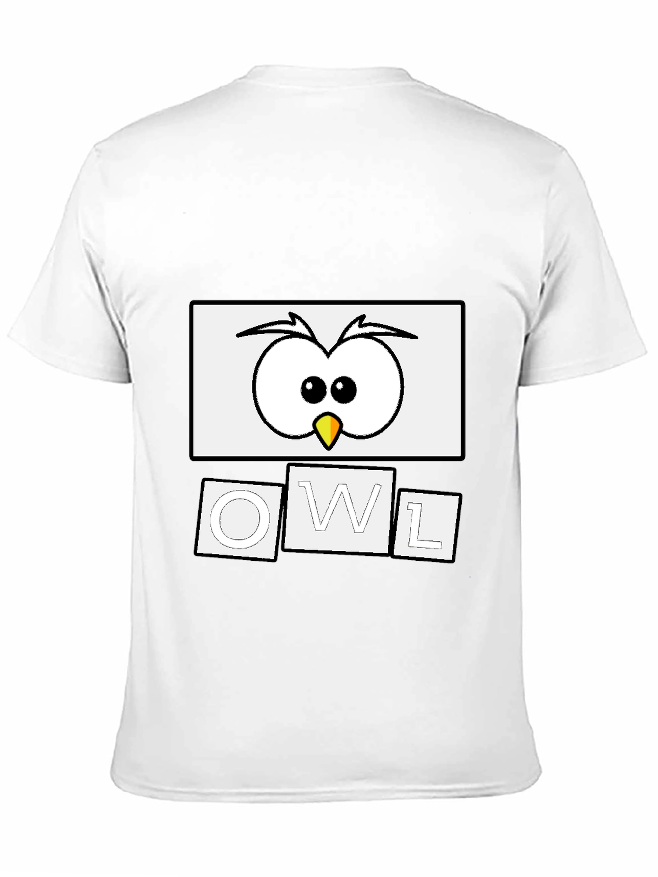 Black Cool Owl Graphic Tee - Black Cotton Blend Shirt view 11