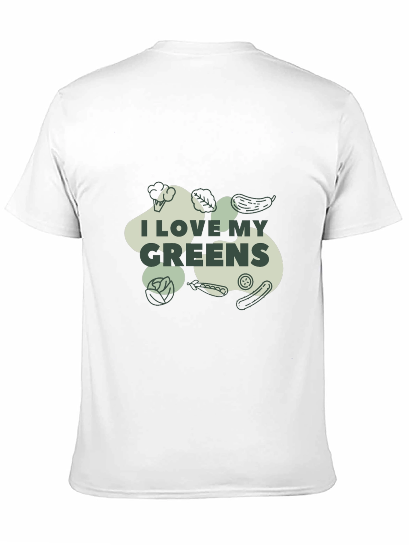 Black I Love My Greens Graphic Tee - Unisex Black T-Shirt view 11