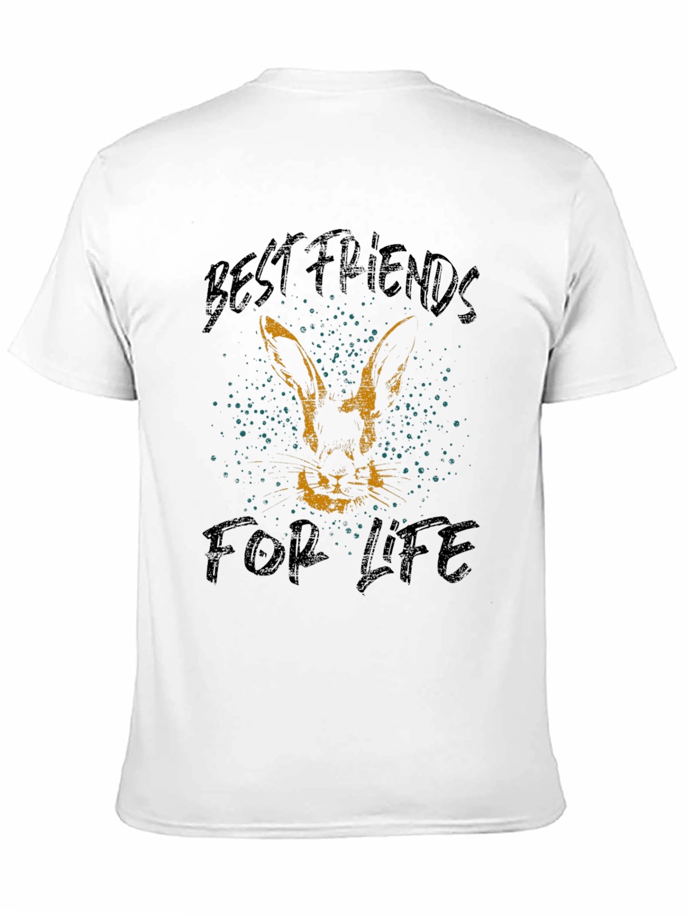 Black Best Friends For Life Rabbit Graphic Tee view 11