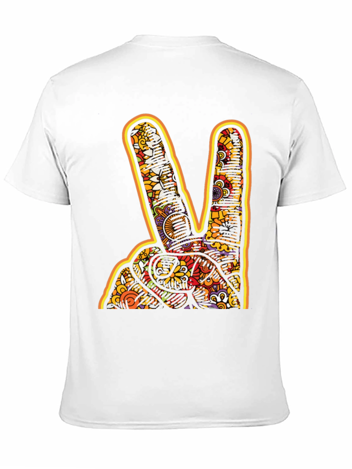 Black Peace Sign Graphic Tee - Groovy Retro Style view 11