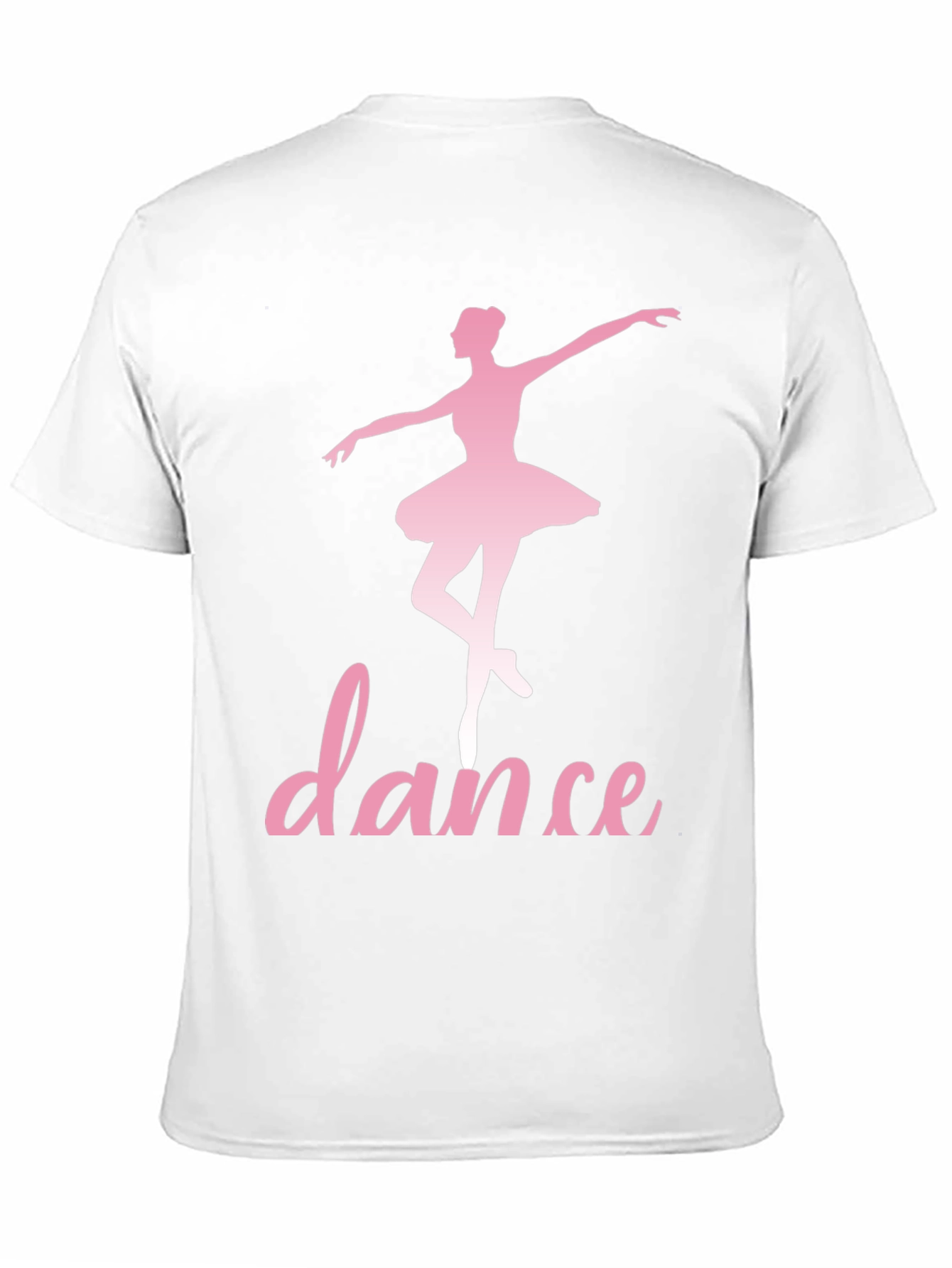 Black Dance Ballerina T-Shirt - Pink Design on Black view 11