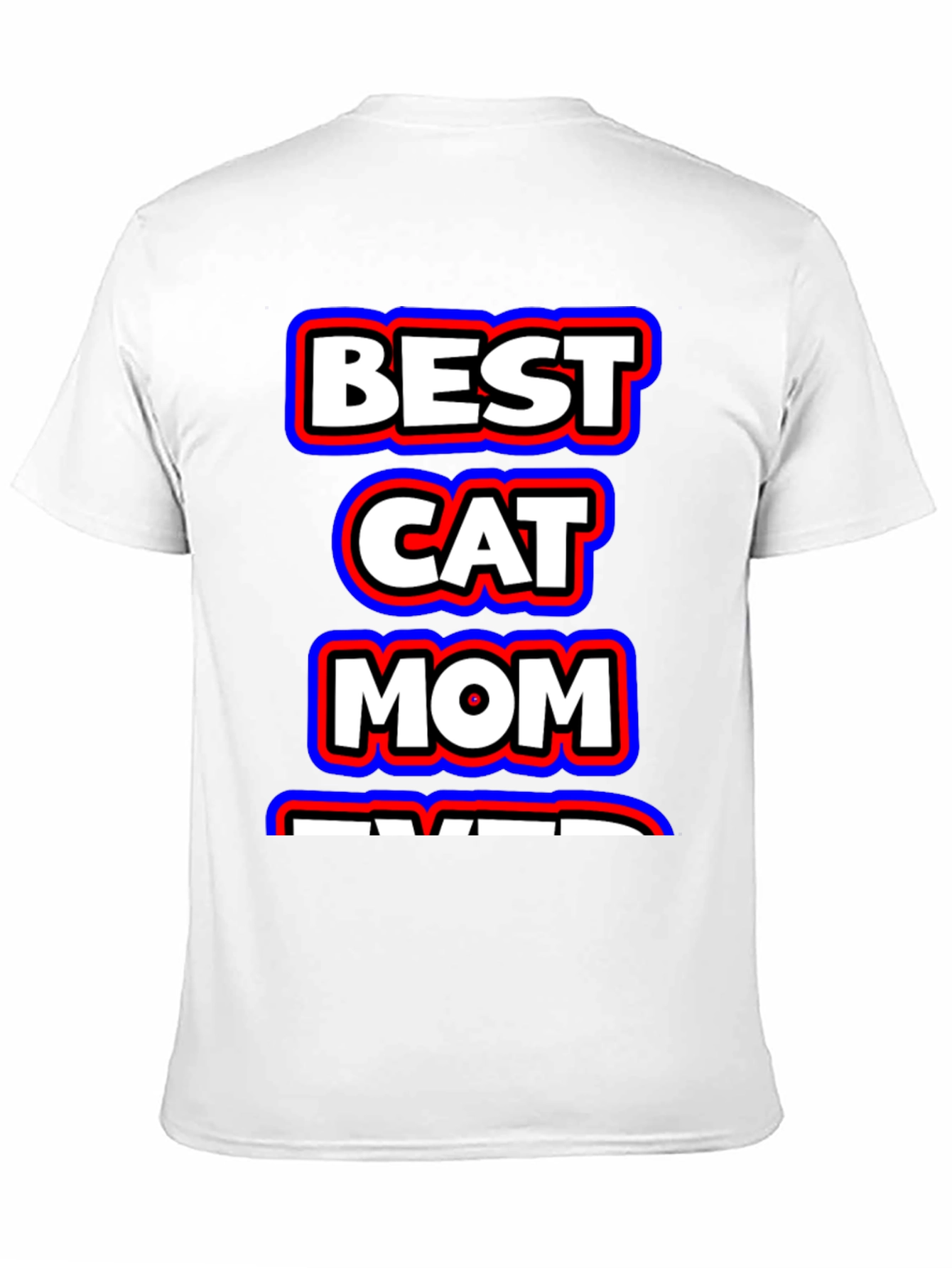 Black Best Cat Mom Ever Black Graphic T-Shirt view 11