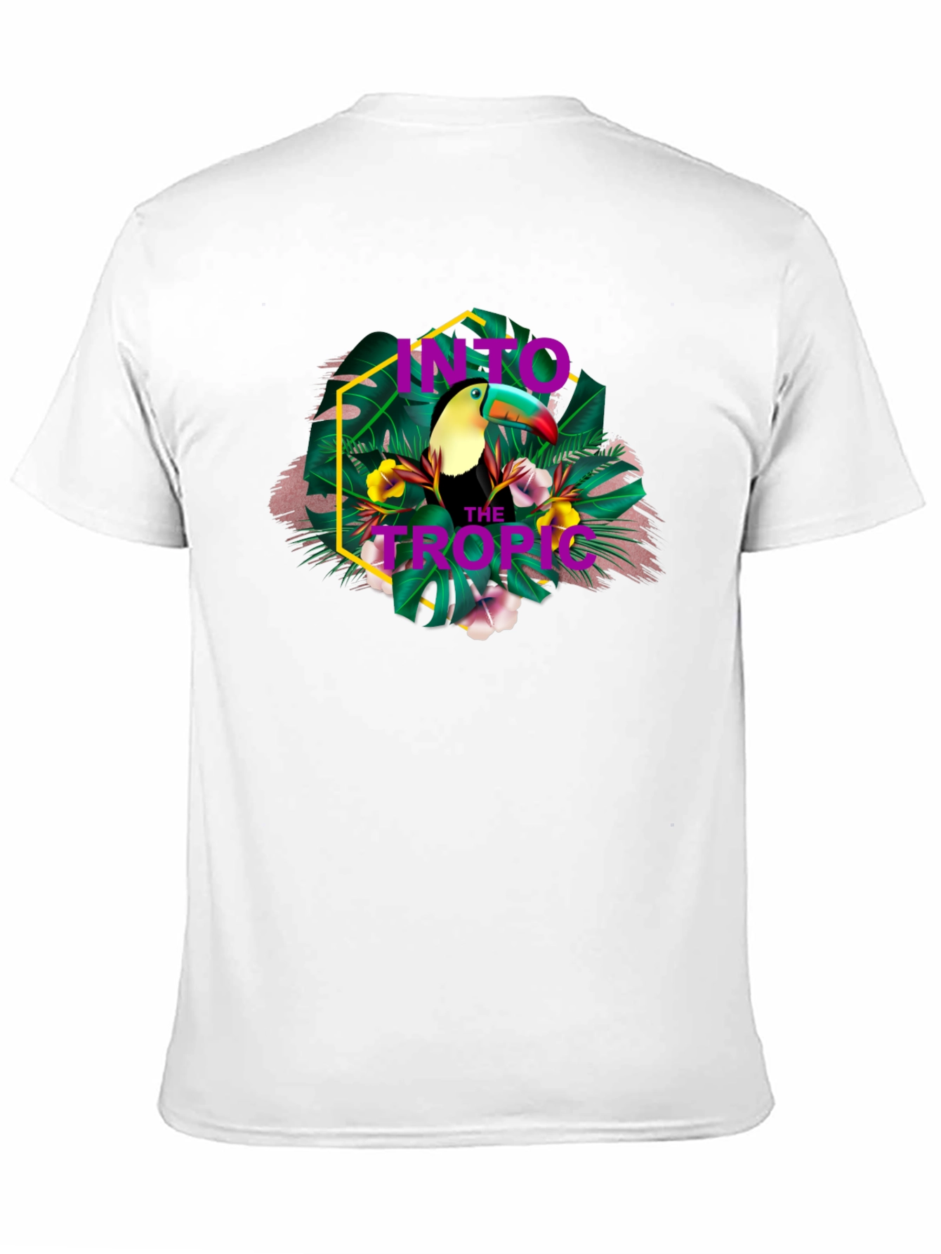 Black Tropical Toucan Graphic Print T-Shirt view 11