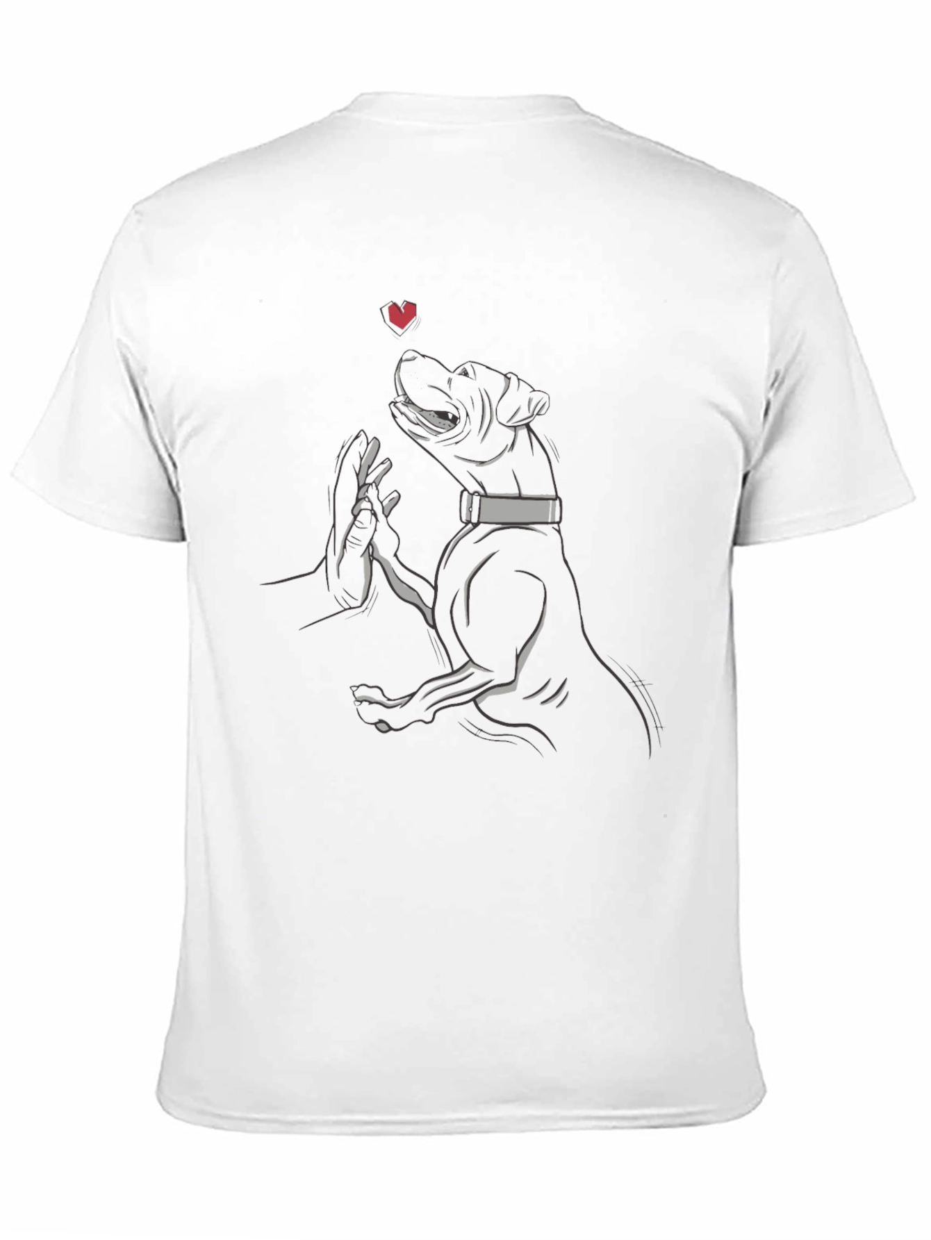 Black Dog Love T-Shirt, Heart, Pet Owner Gift view 11