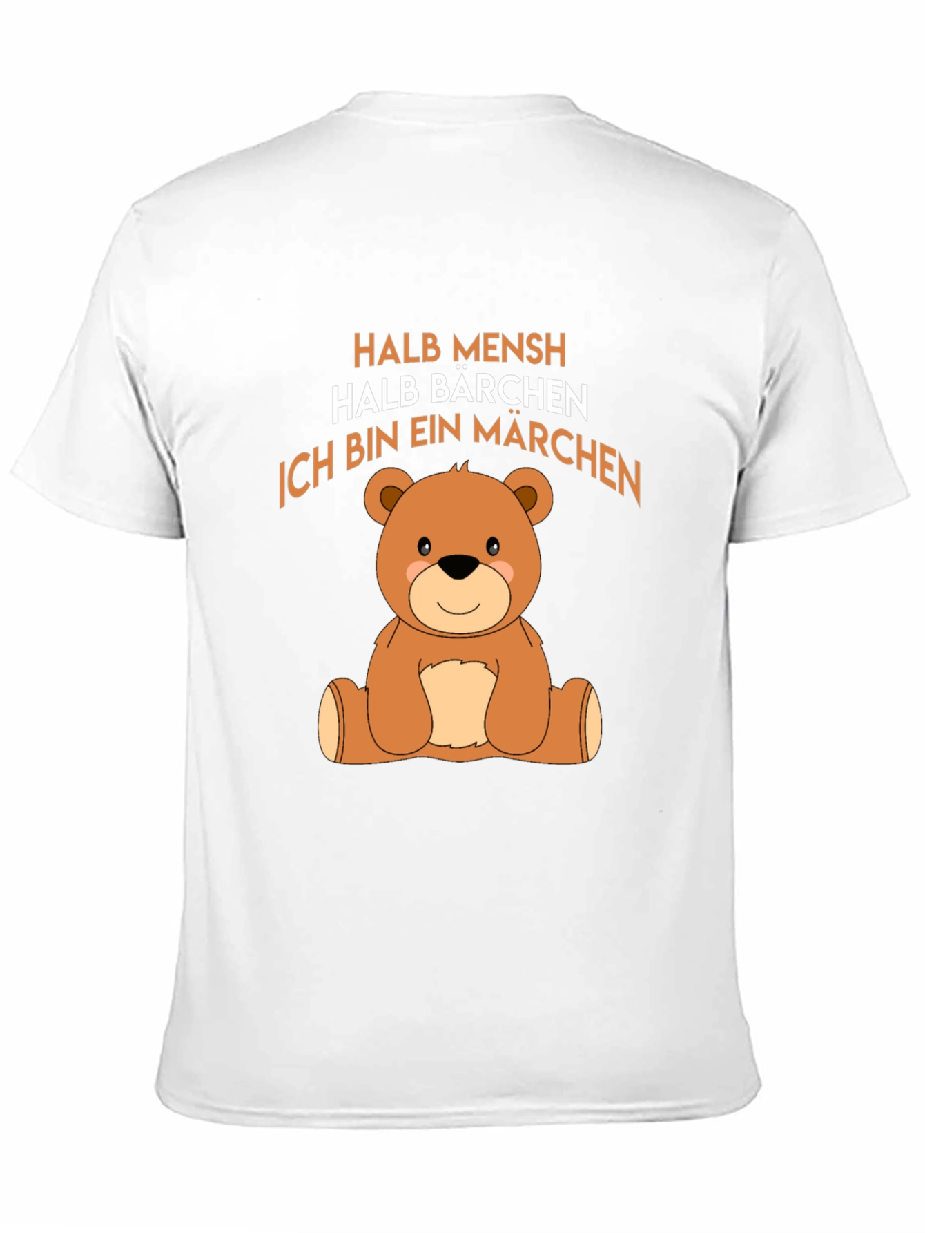 Black Halb Mensch Halb Barchen Bear Graphic T-Shirt view 11
