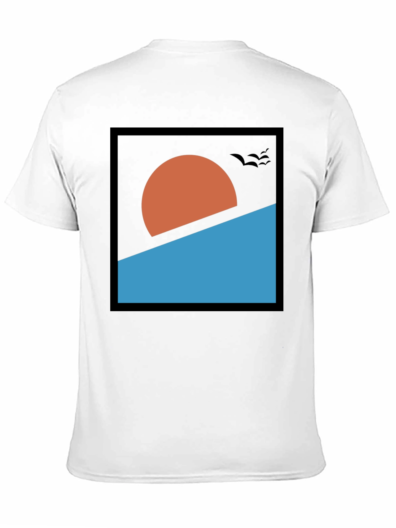 Black Abstract Sunset Graphic Tee - Modern Design view 11