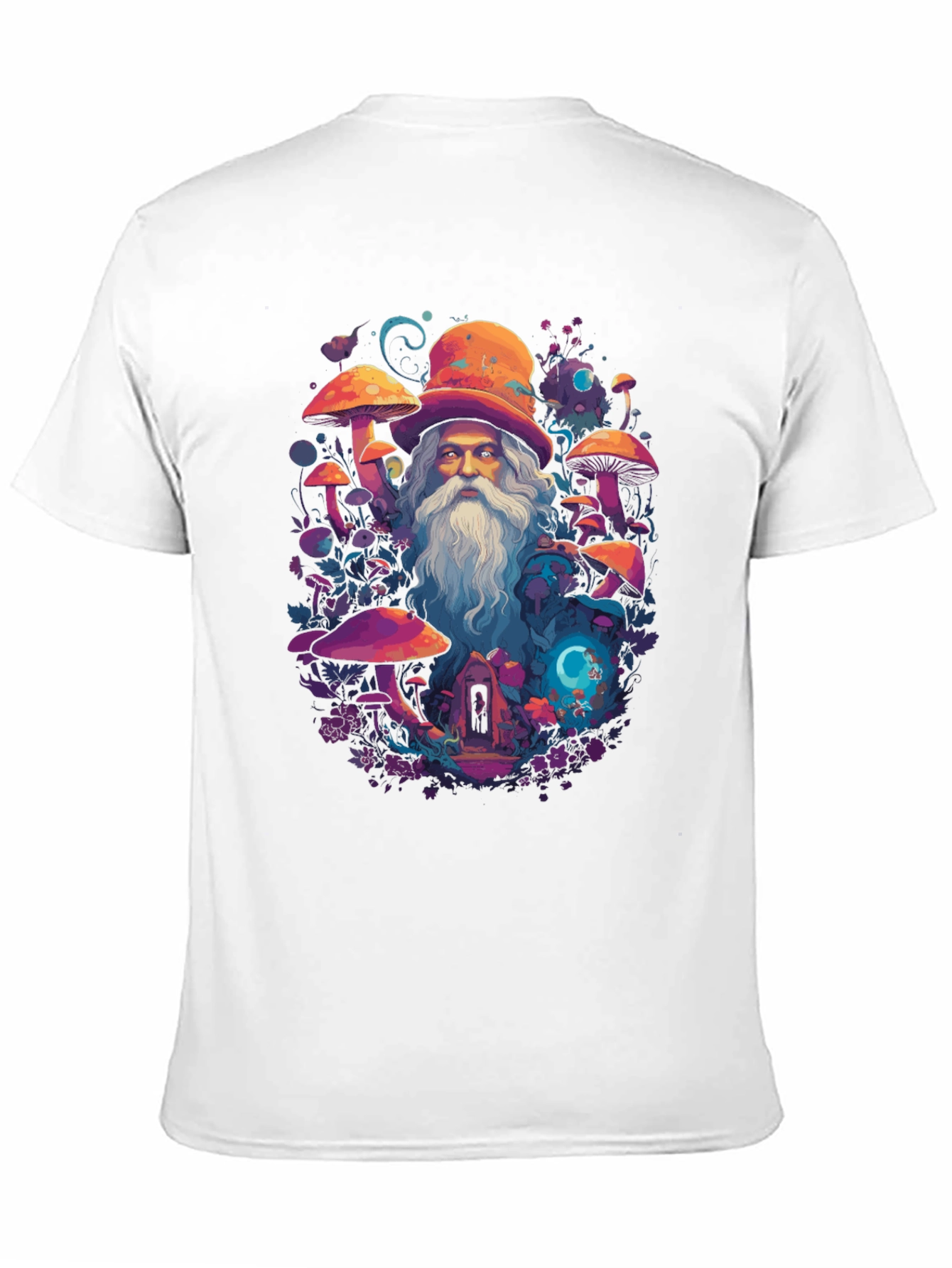 Black Wizard Mushroom Graphic Tee view 11